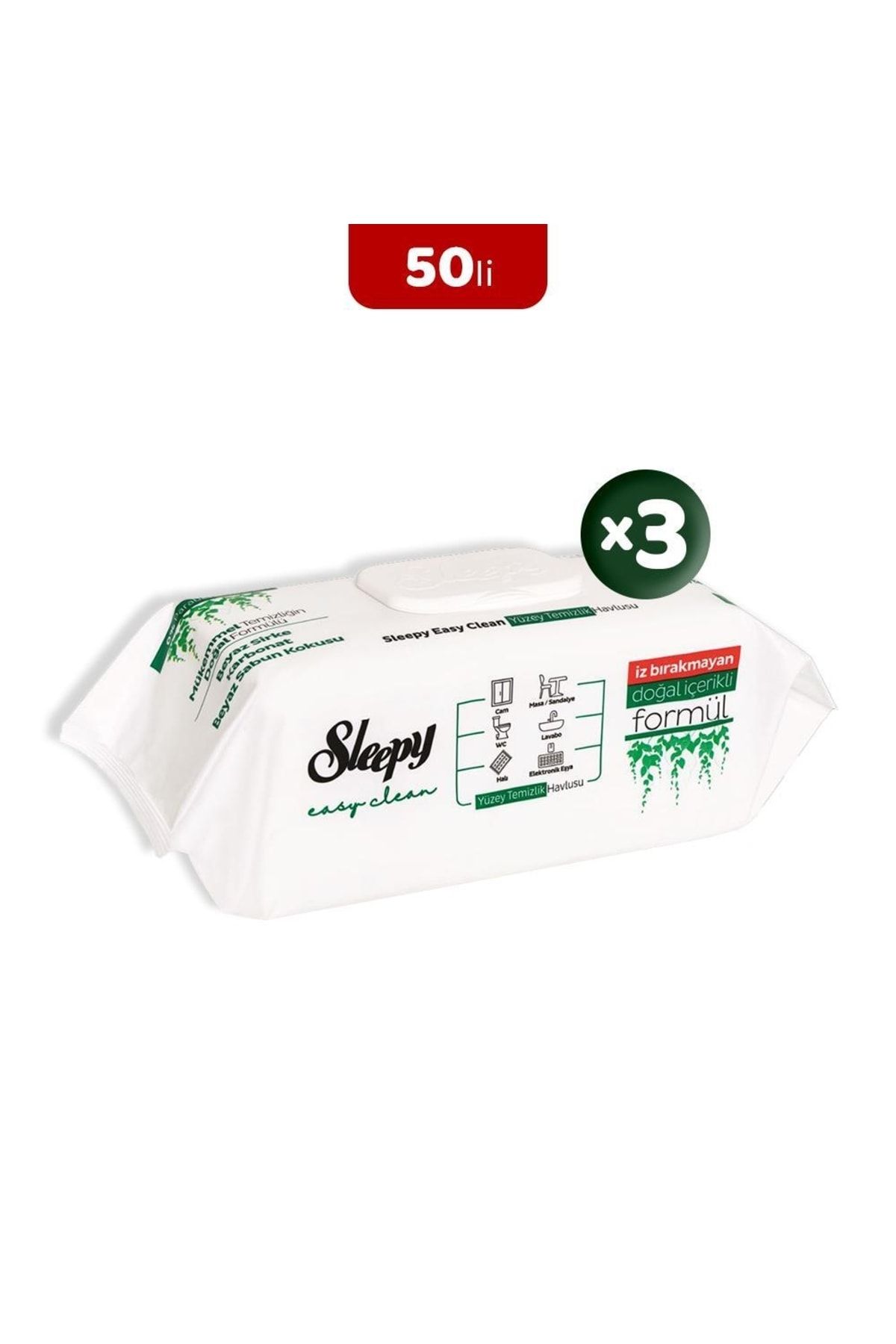 Sleepy Easy Clean Yüzey Temizlik Havlusu 50' Li X 3