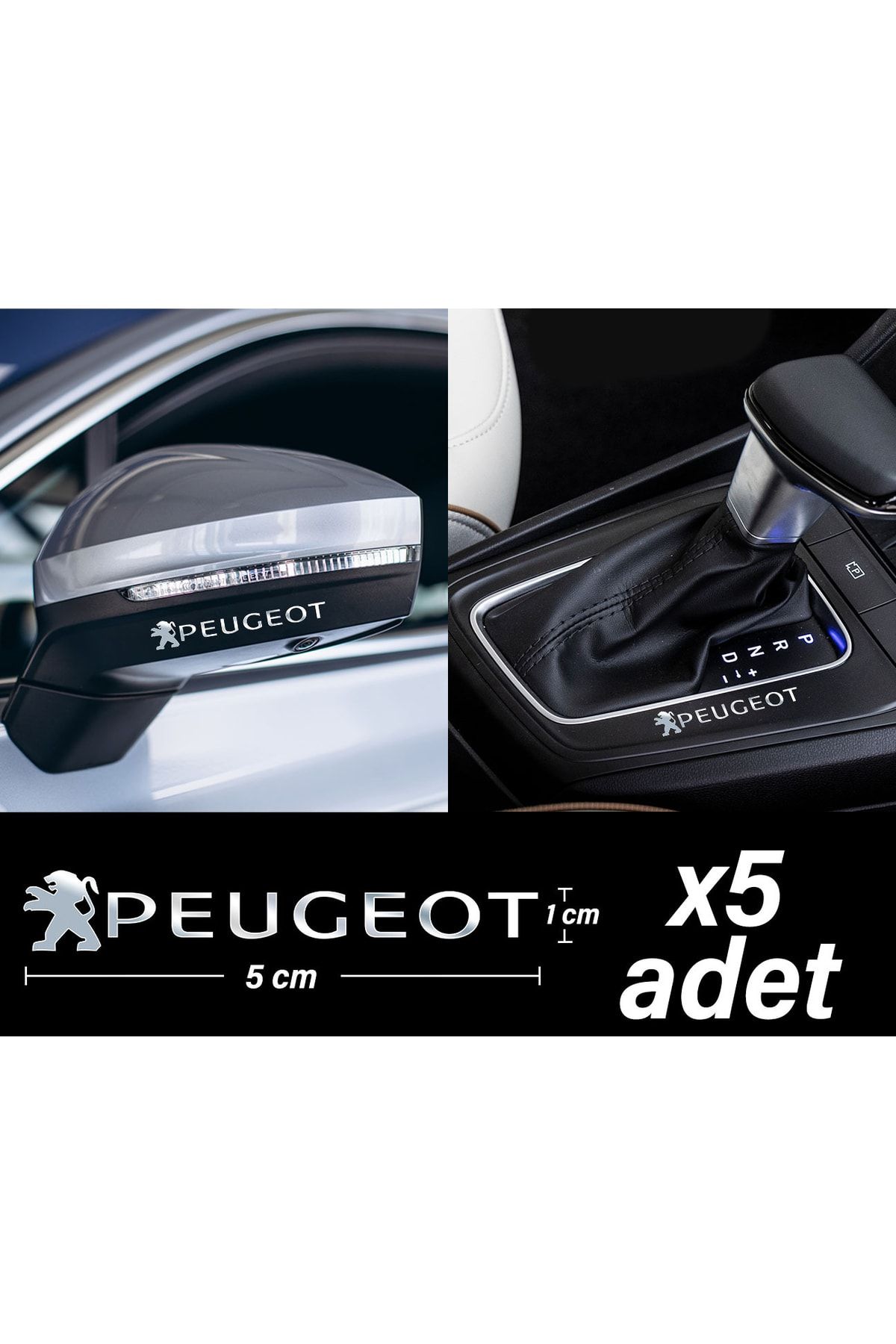ÖZKAŞ Peugeot Için Metal Sticker 5 Adet Oto Aksesuar Oto Sticker Çıkartma Araba