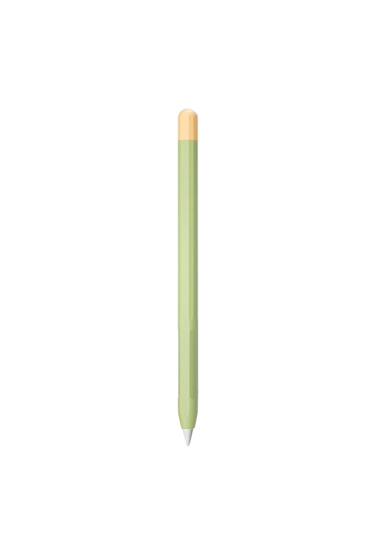 Microsonic Apple Pencil (2. Nesil) Kılıf Mat Silikon Sarı Yeşil