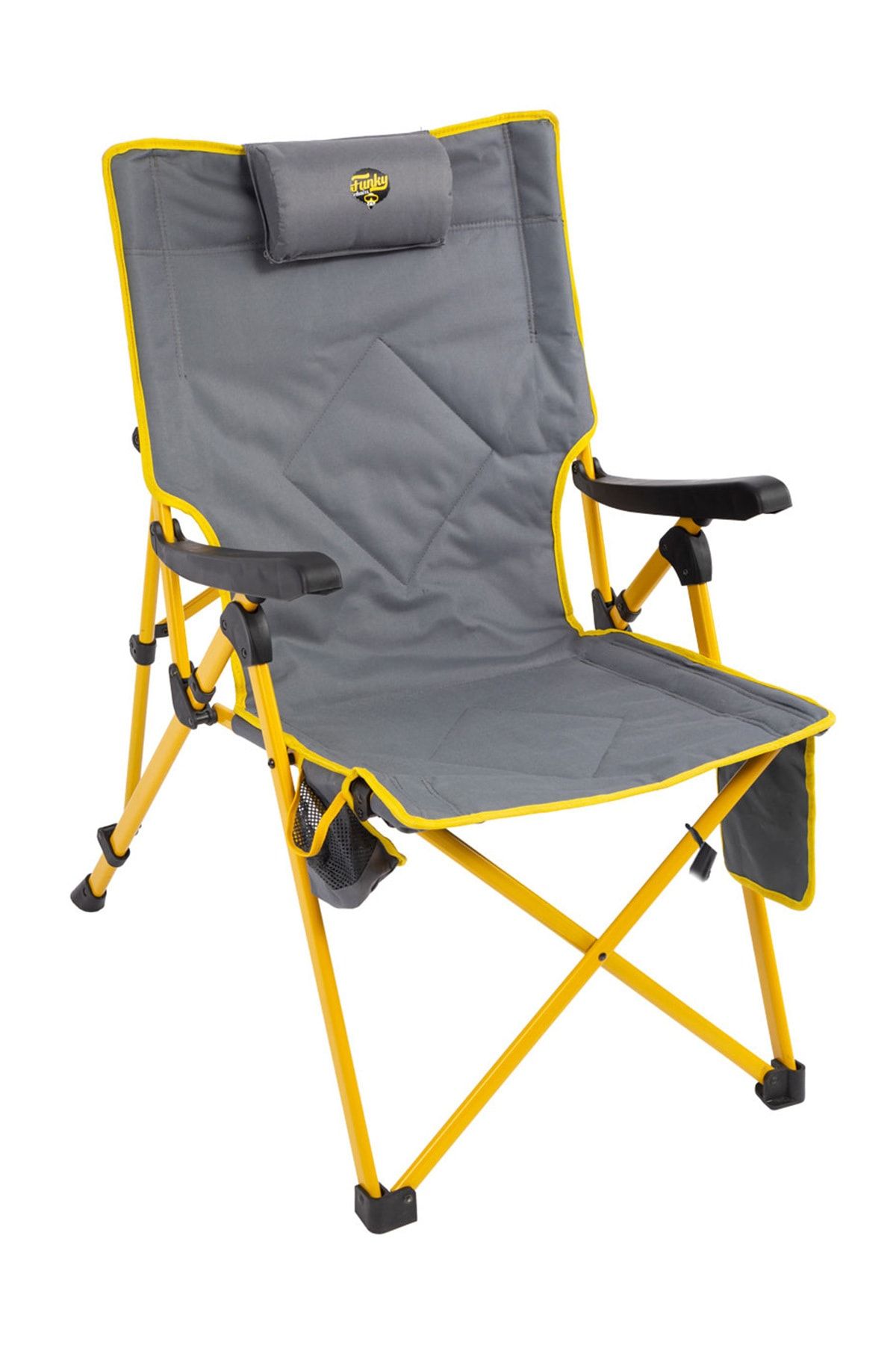 Funky Chairs Comfort 3 Kademeli Katlanabilir Kamp Sandalyesi Sarı