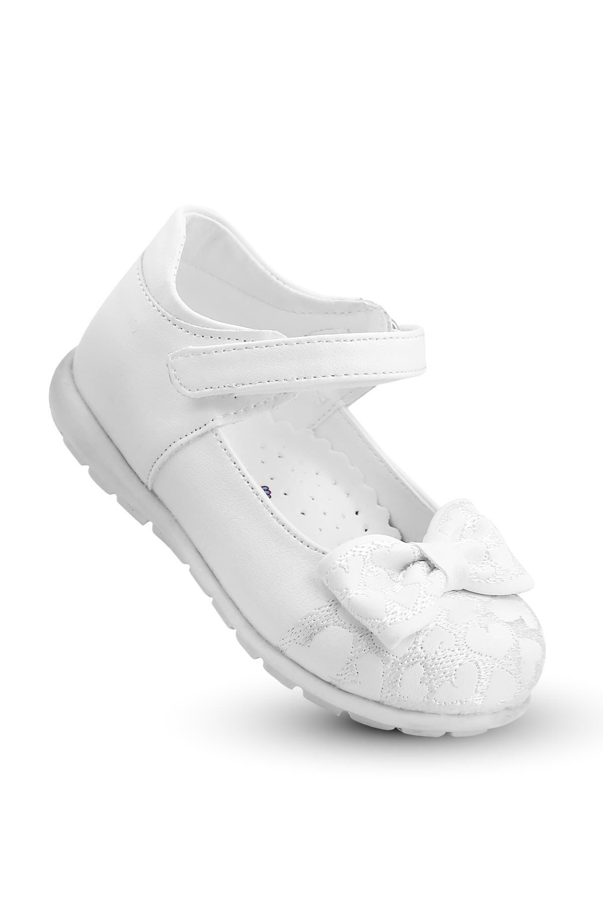 KAPTAN JUNIOR Kız Çocuk Bebek Ortopedik Ayakkabı Spor Babet Bssk 200 Beyaz
