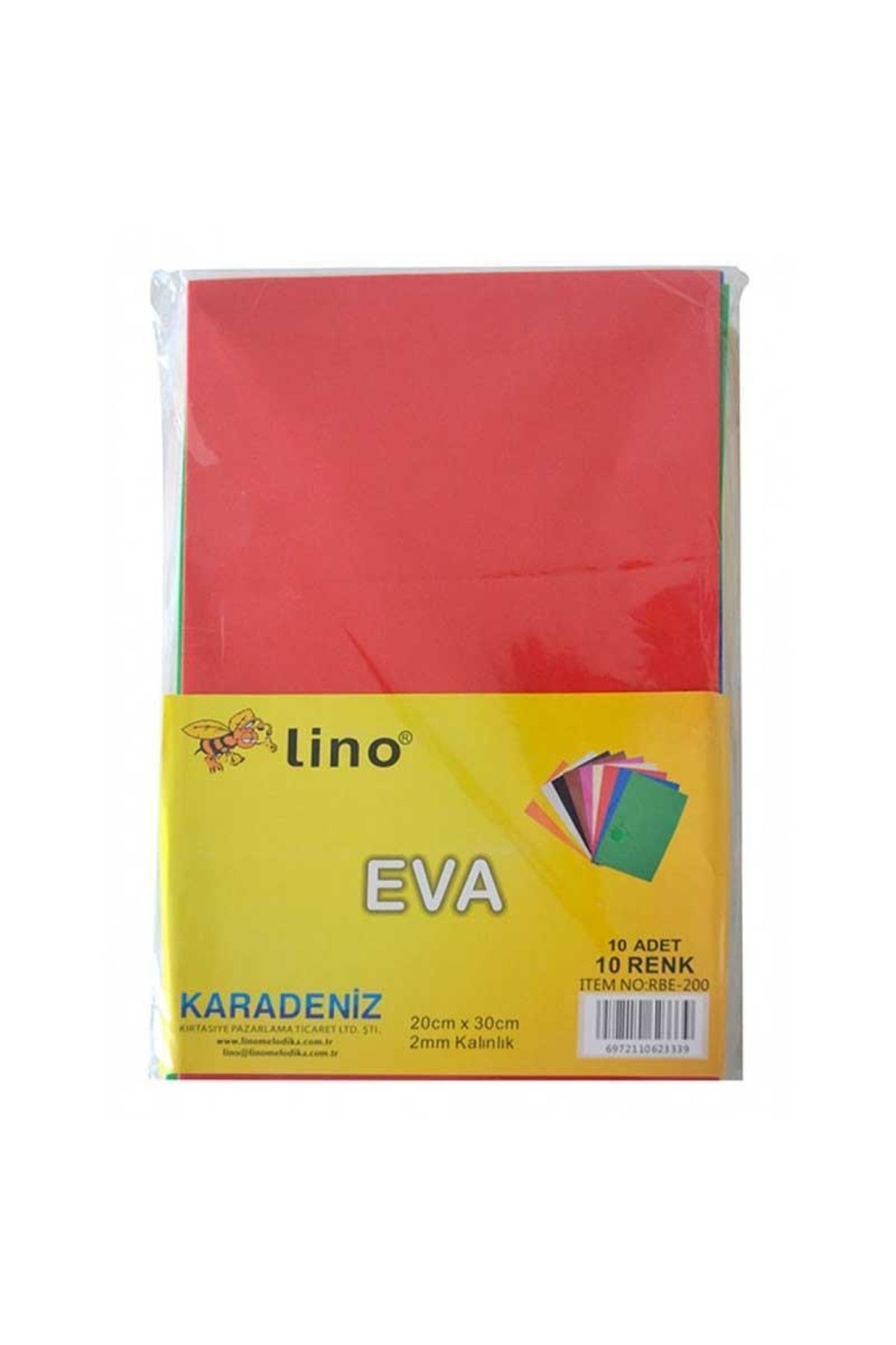 Lino Eva Sünger A4 Yapışkansız 10 Renk 2mm Rbe-200