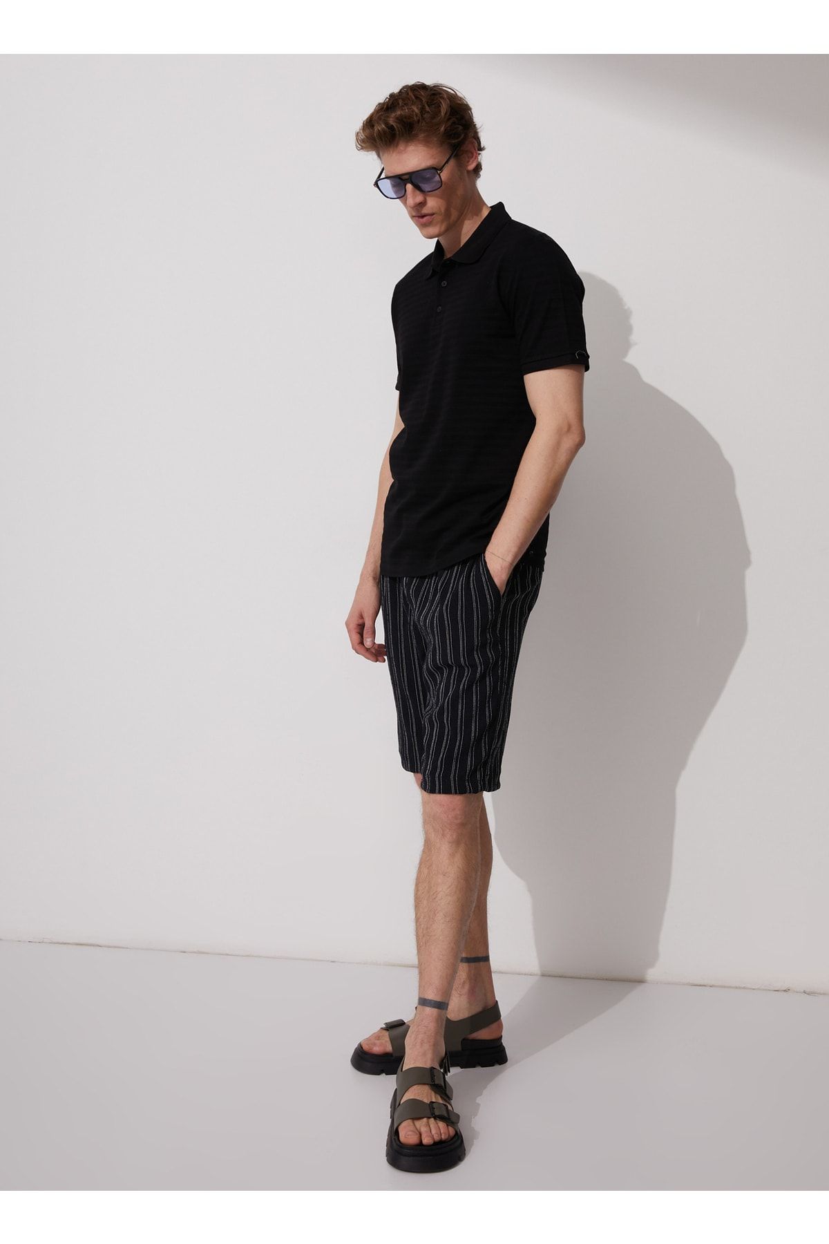 Fabrika Düz Siyah Erkek Polo T-shirt Mers Father