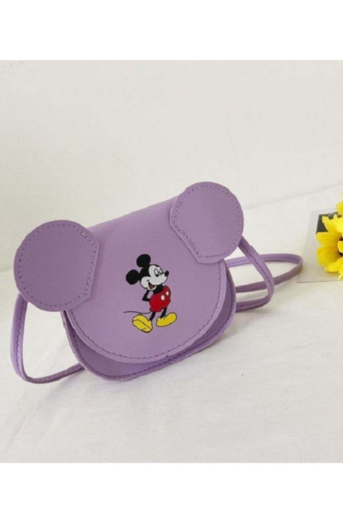 minibuki Mickey Mouse Figürlü Çocuk Deri Çanta 12cm