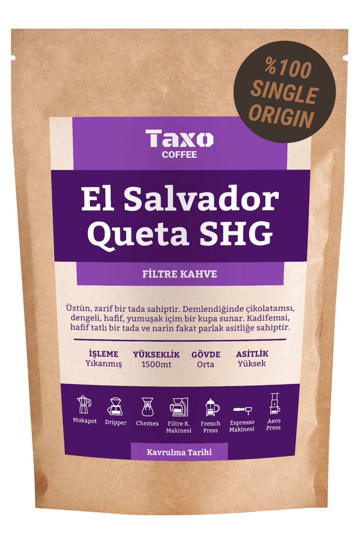 Taxo Coffee El Salvador Queta Shg Filtre Kahve 200gr