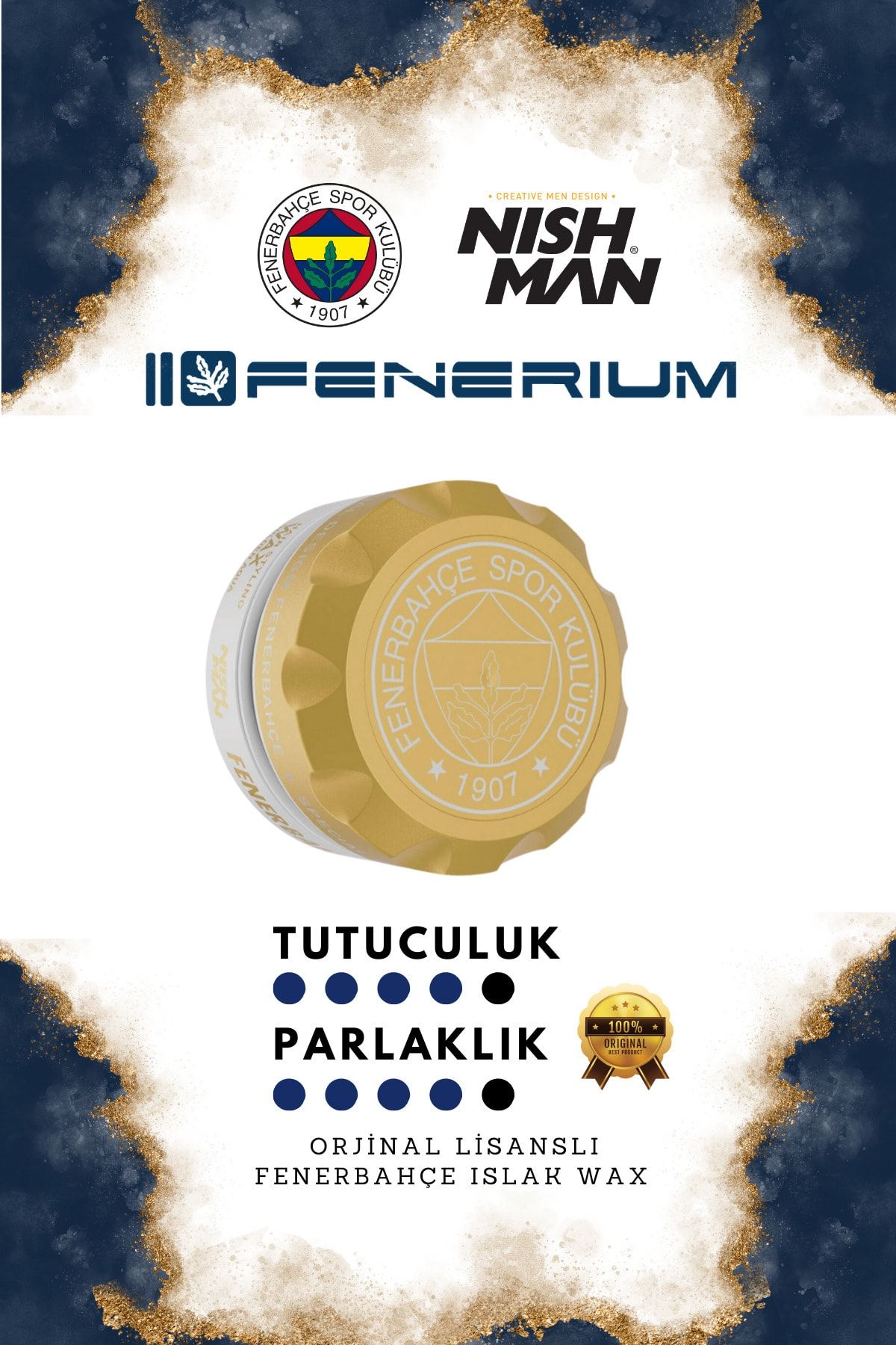 Fenerbahçe Saç Şekillendirici Parlak Wax ( Golden Aqua Wax ) 150 ml - Fenerbahçe Lisanslı Ürünüdür