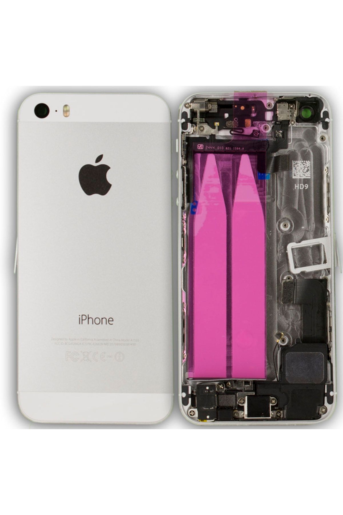 Genos Apple Iphone 5s Uyumlu Kasa Dolu Beyaz