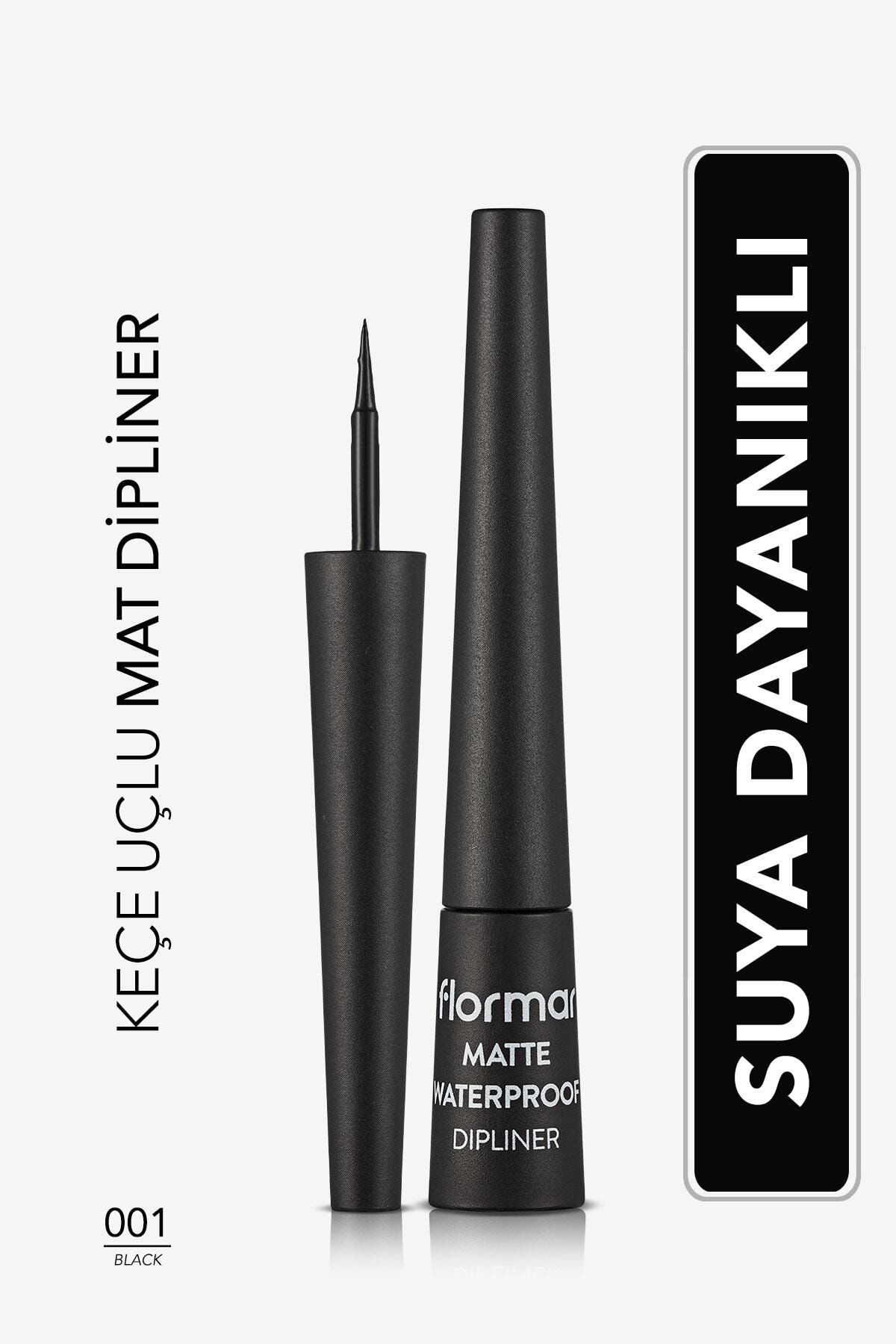 Flormar Suya Dayanıklı Likit Mat Dipliner (yoğun Siyah) - Matte Waterproof Dipliner - 001 - 8690604536481