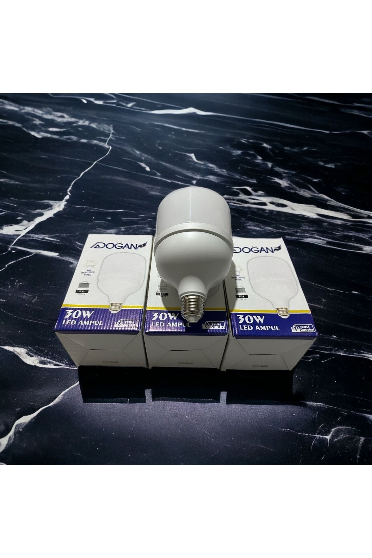 White Power Energy 30w 3'lü Paket Yüksek Işıklı Torch Ampul
