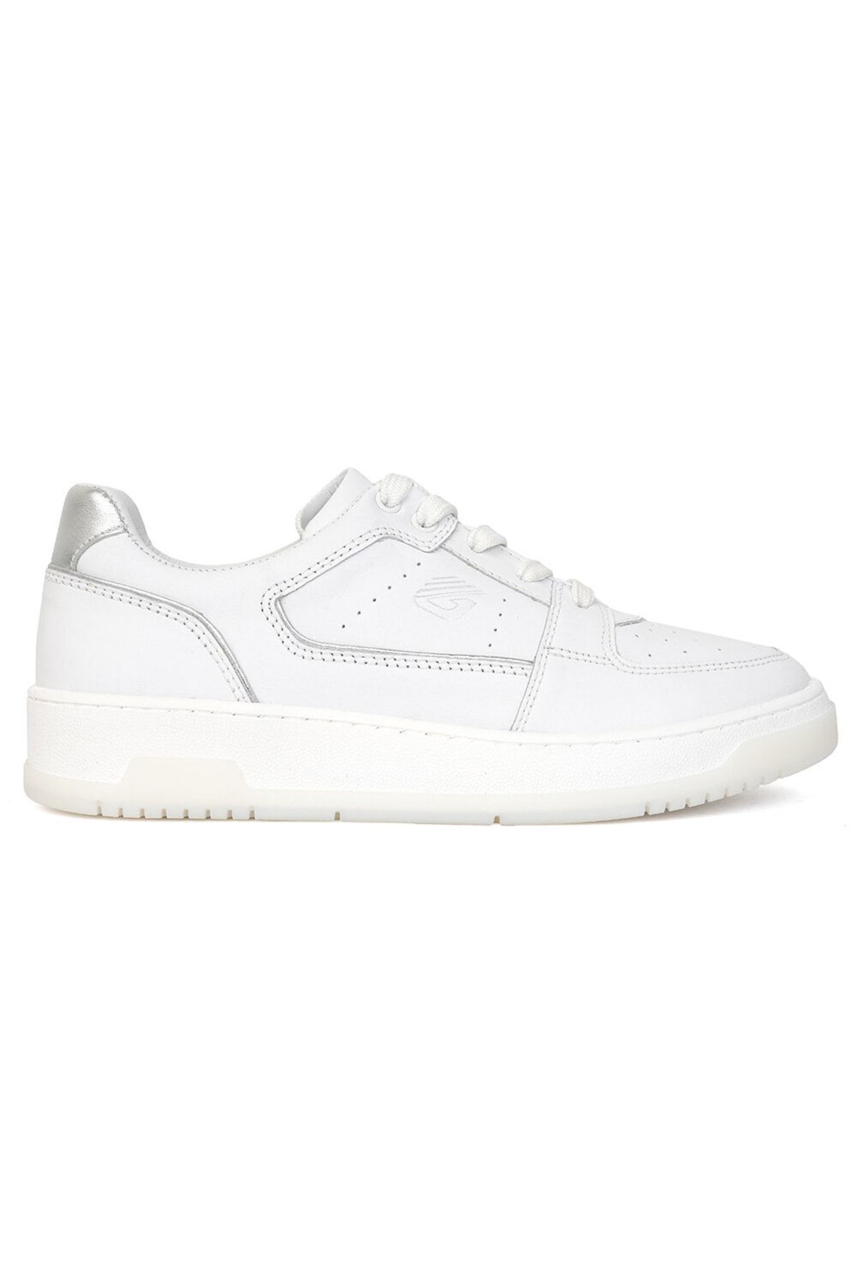 Greyder Kadın Beyaz Gümüş Hakiki Deri Sneaker Ayakkabı 3y2sa32311