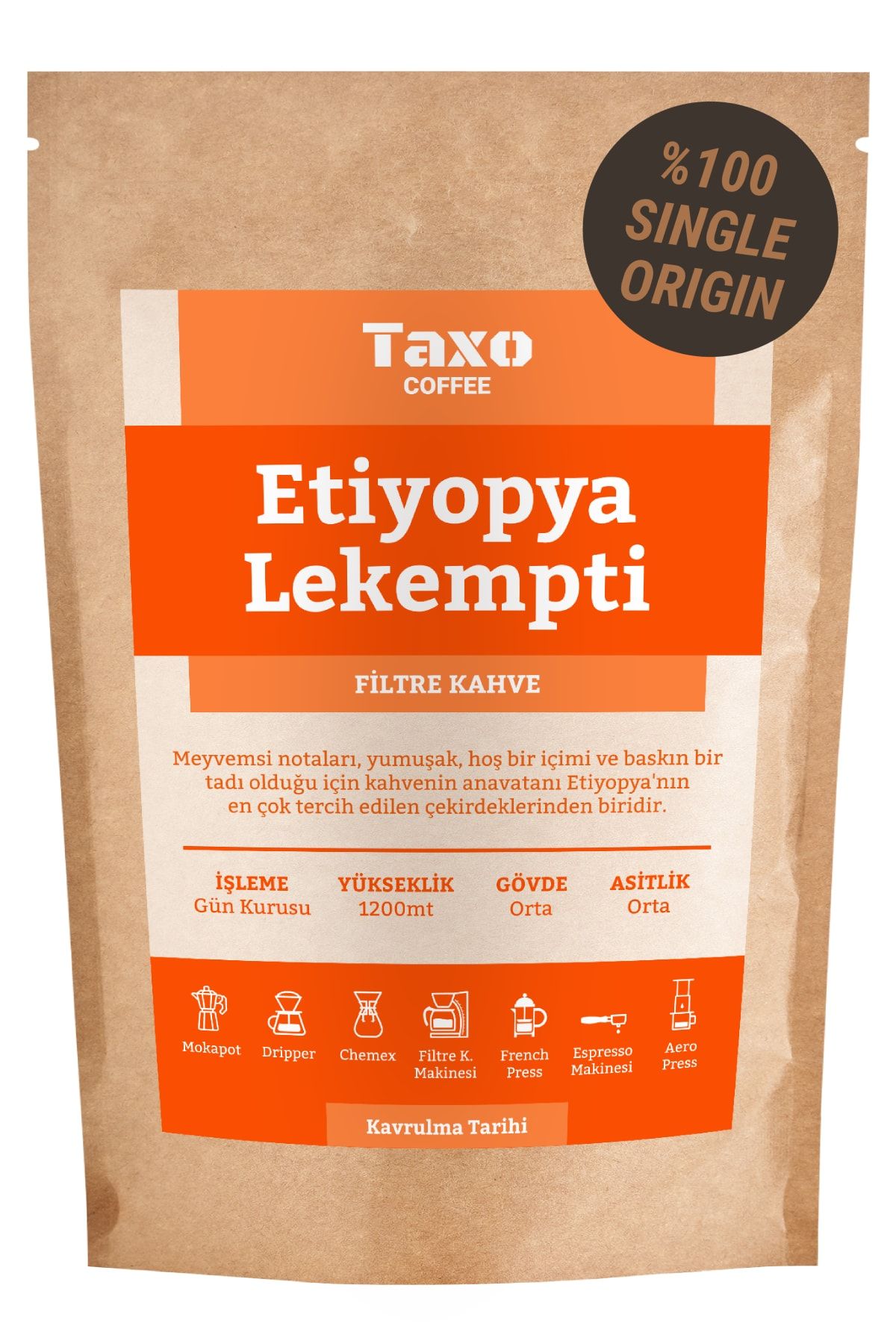 Taxo Coffee Etiyopya Lekempti Filtre Kahve 200gr