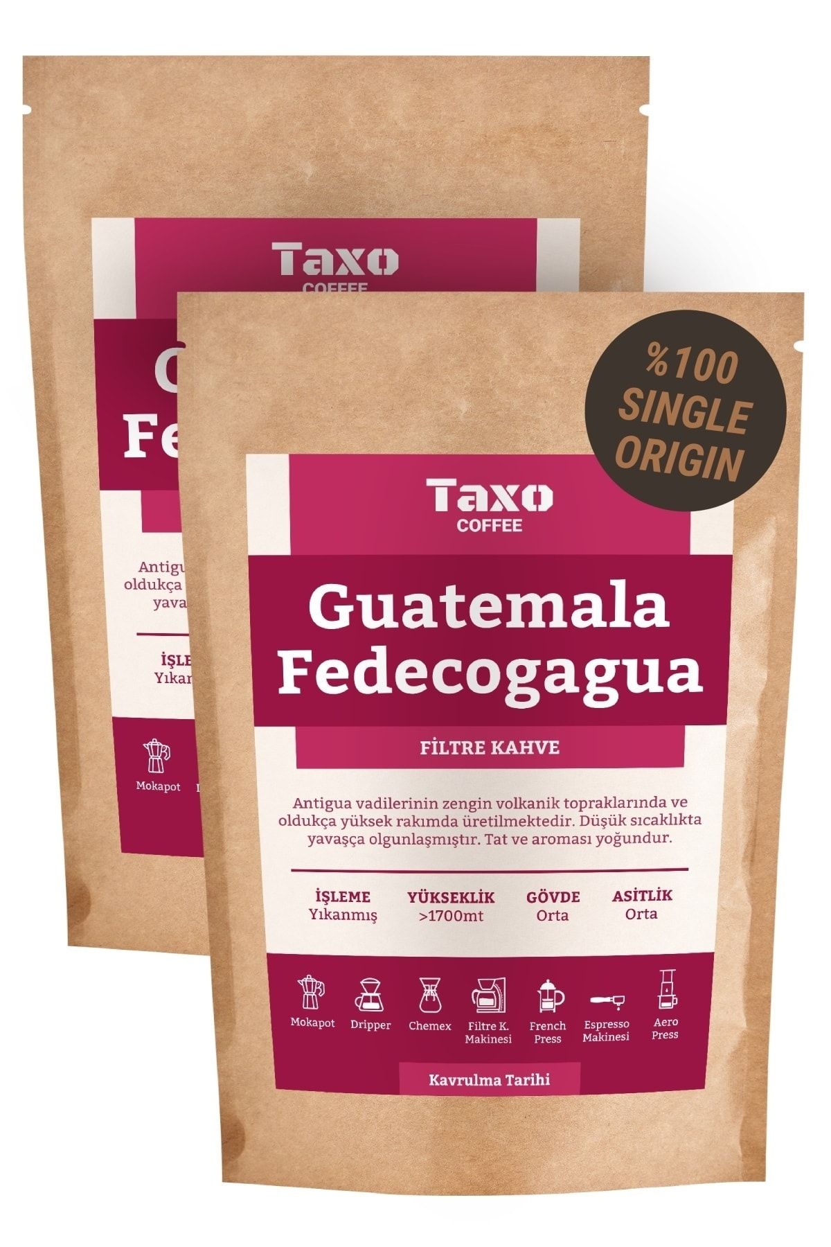 Taxo Coffee Guatemala Fedecogagua Filtre Kahve 1kg