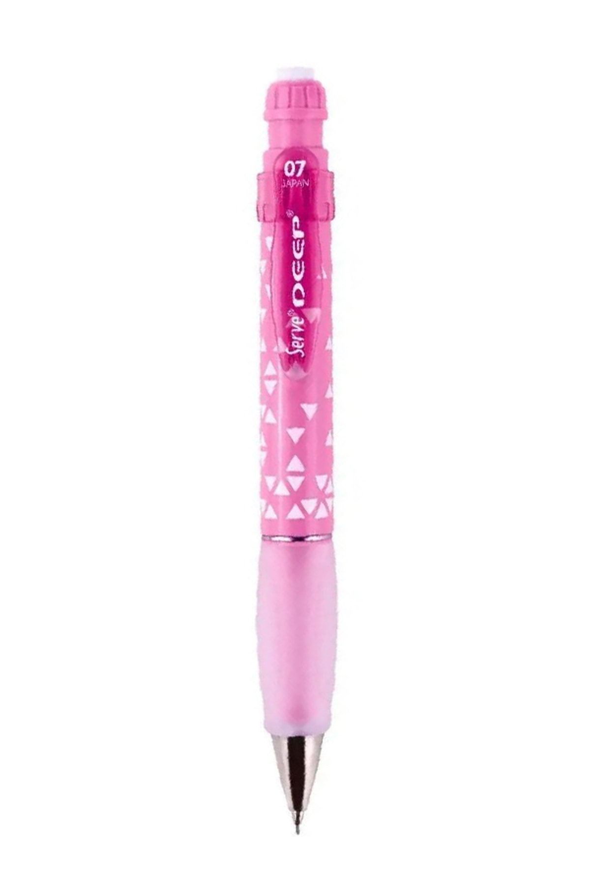 Serve Deep Renk Üçgen Baskılı Mek.Kurşun Kalem 07Mm Pembe