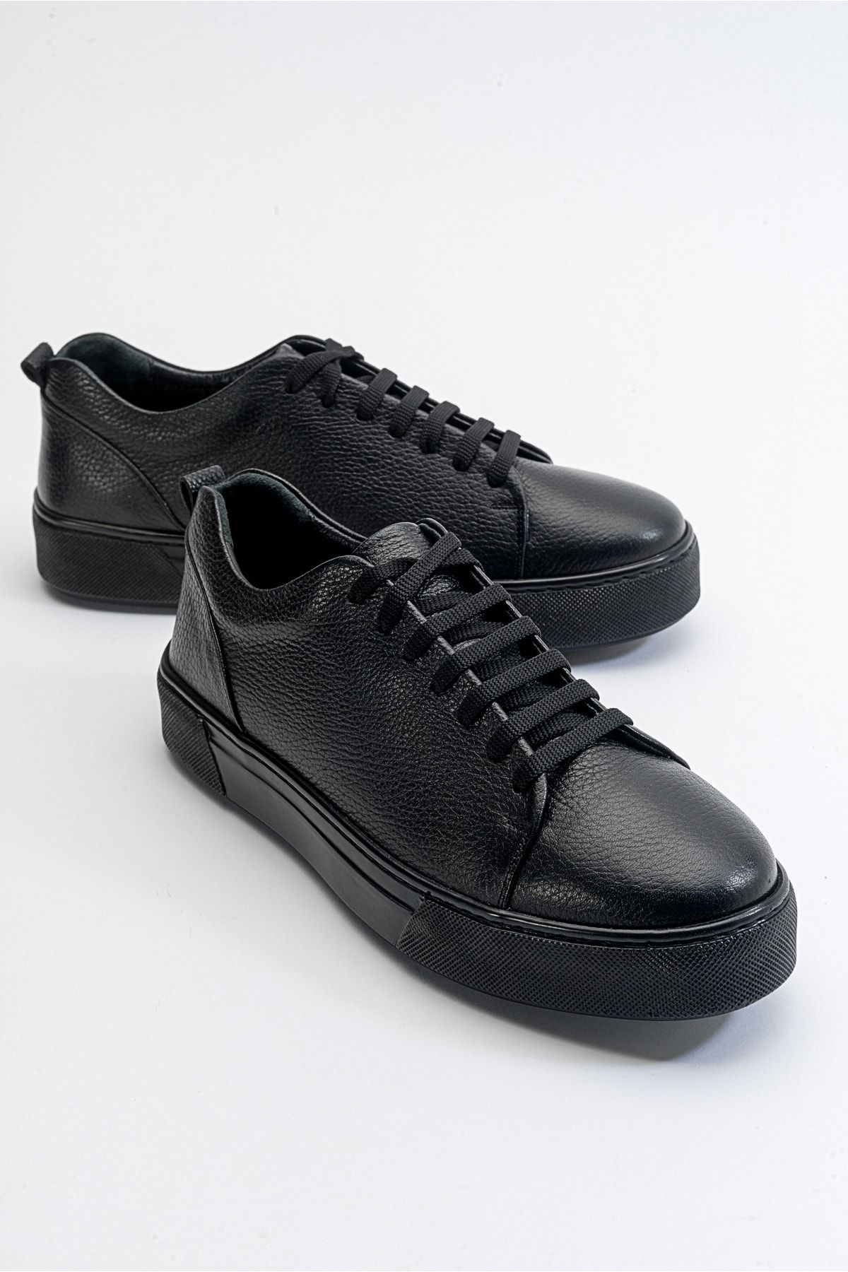 luvishoes Renno Siyah-siyah Deri Erkek Ayakkabı