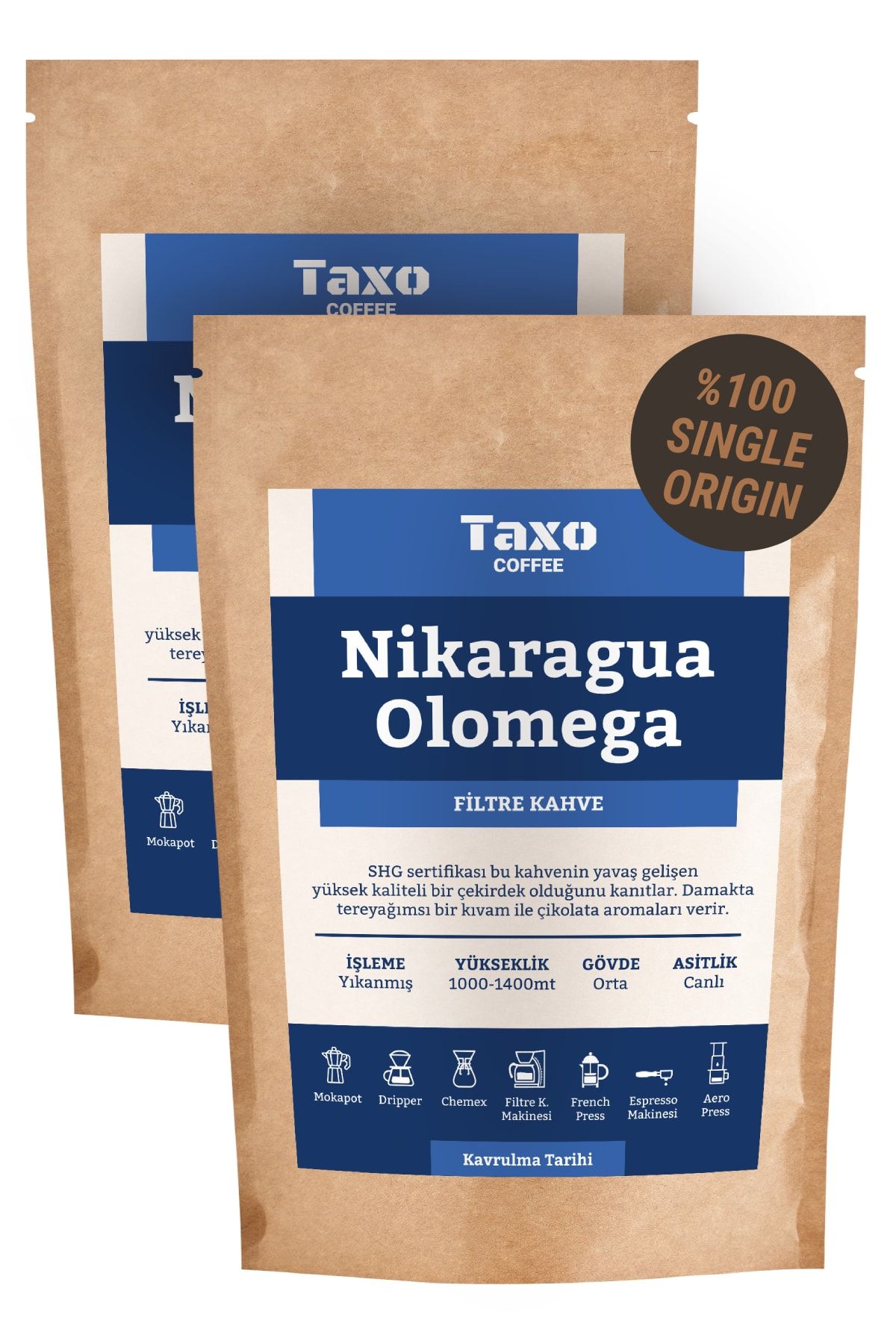 Taxo Coffee Nikaragua Olomega Filtre Kahve 1kg