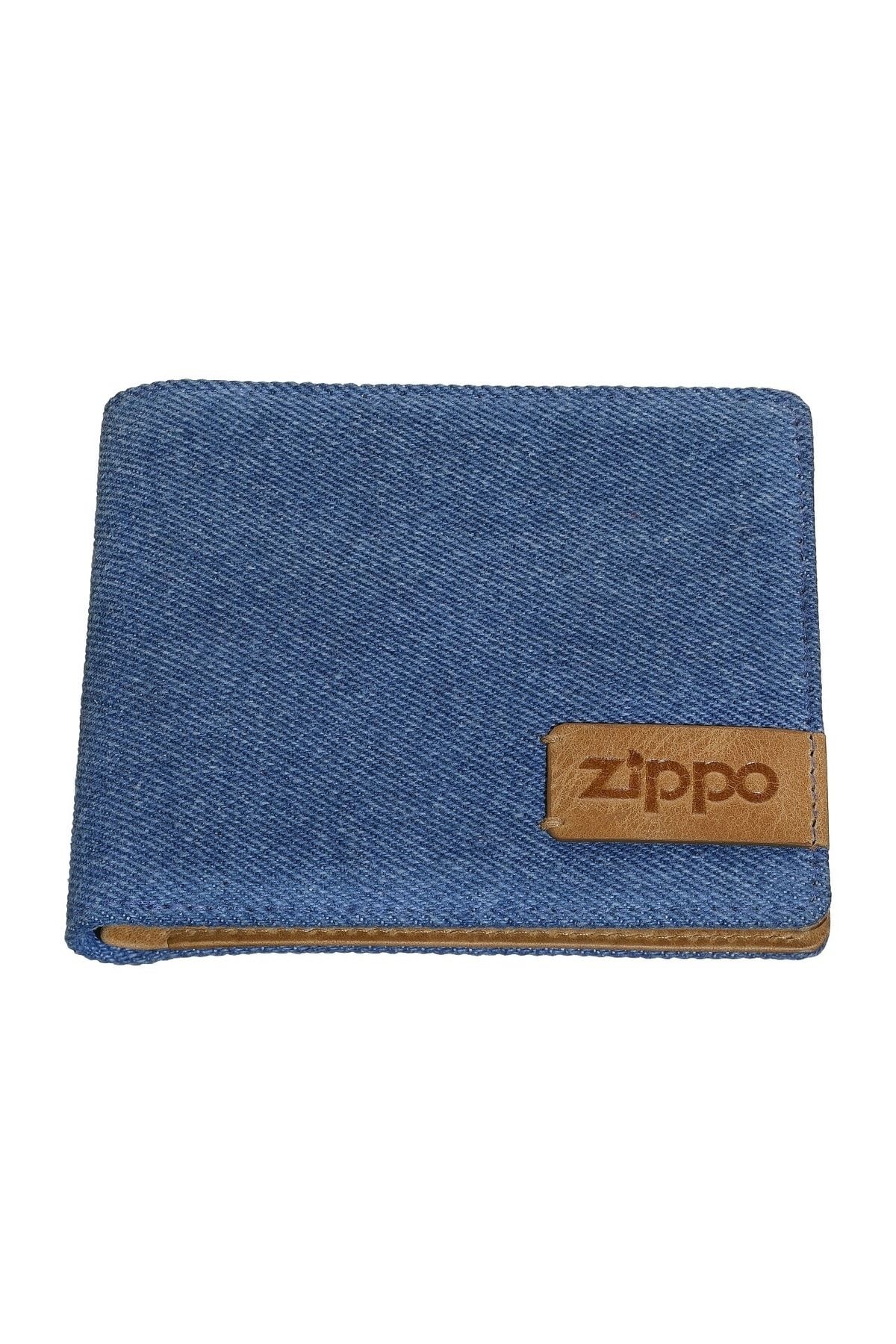 Zippo Cüzdan Mens Wallet Denim Blue Tan 2007140