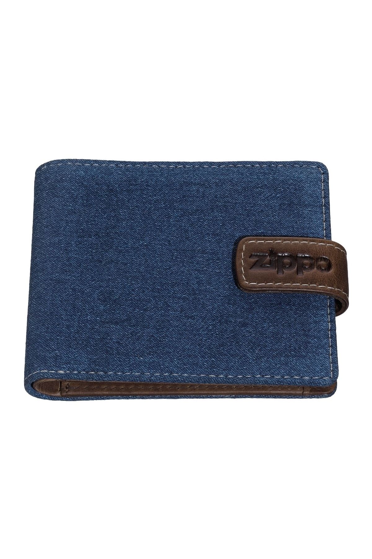 Zippo Cüzdan Mens Wallet Denim Blue Brown 2007139