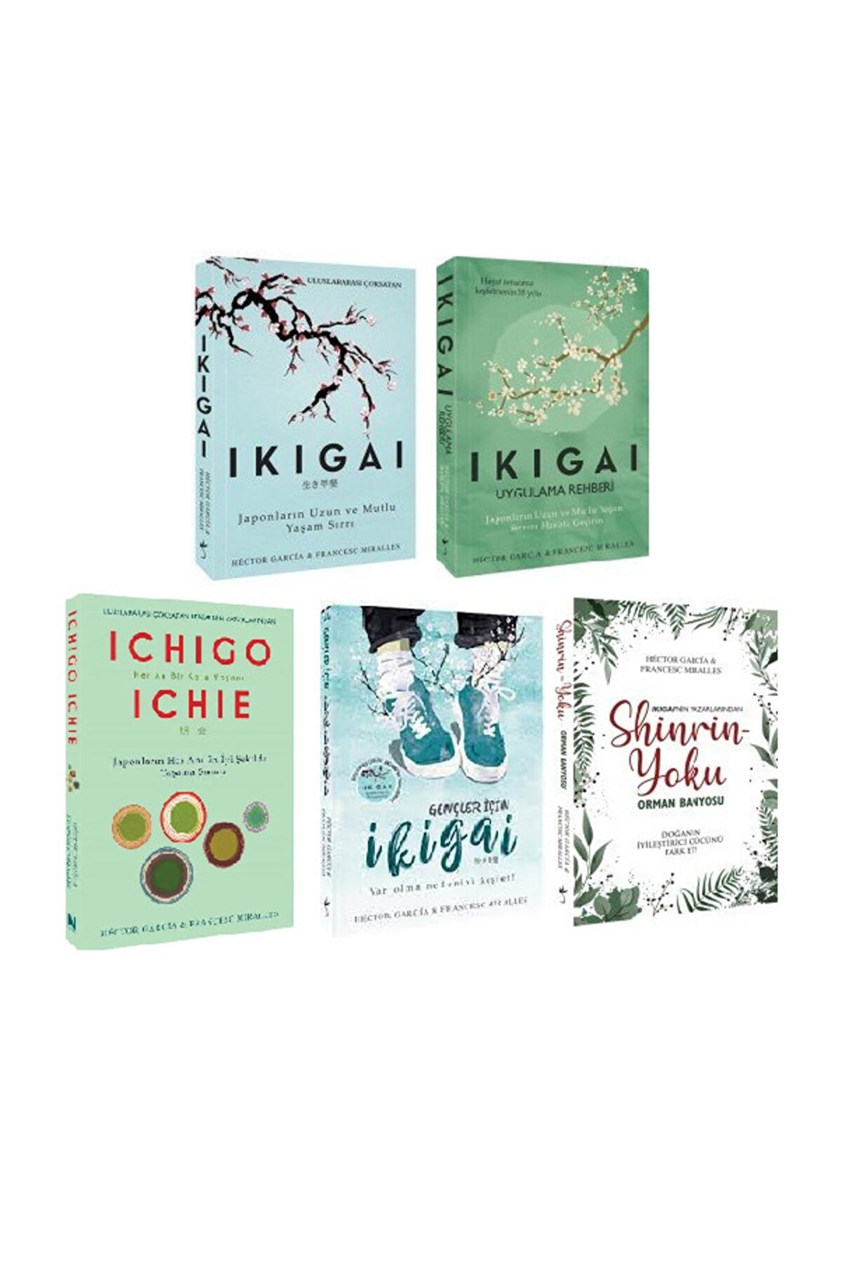 İndigo Kitap Hector Garcia 5 Kitap Set - Ikigai - Ichigo Ichie - Orman Banyosu