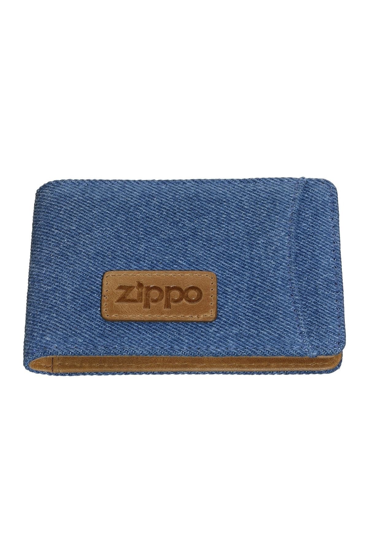 Zippo Cüzdan Card Case Denim Blue Tan Vertical 2007143