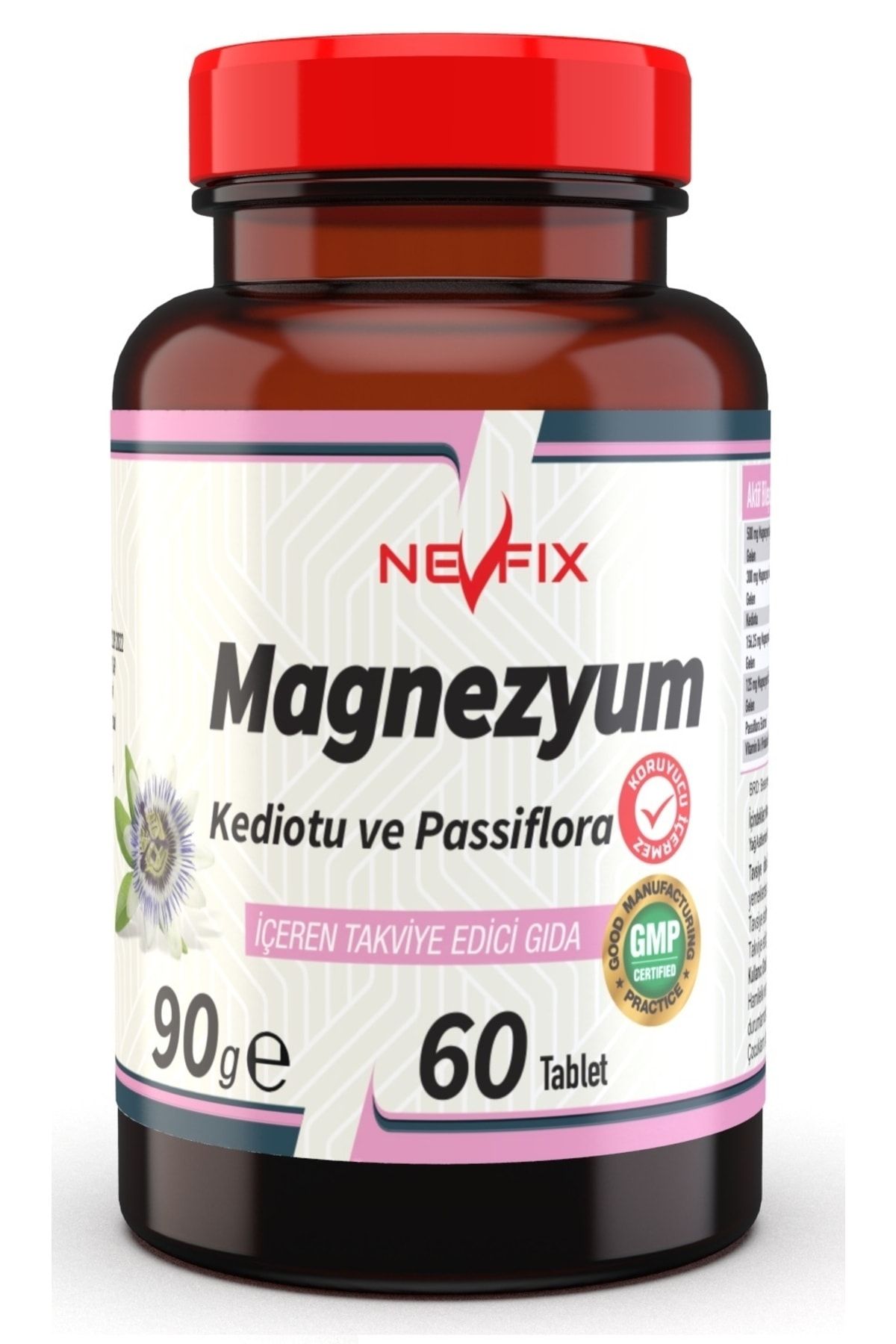 Nevfix Magnezyum Sitrat (klorür, Bisglisinat, Malat, ) Kedi Otu Pasiflora 60 Tablet Magnesium Citrate
