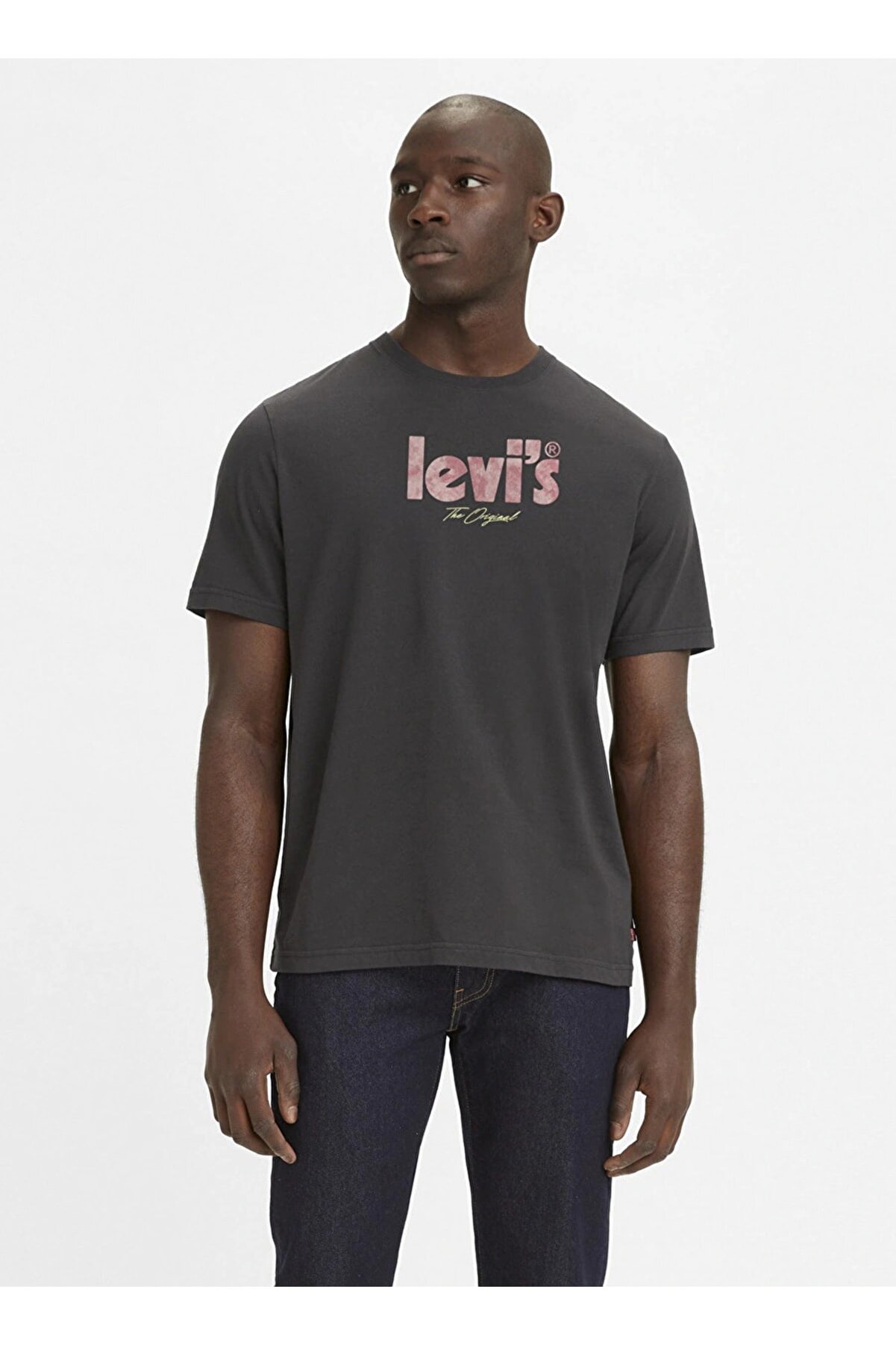 Levi's Bisiklet Yaka Baskılı Siyah Erkek T-shirt A2082-0118