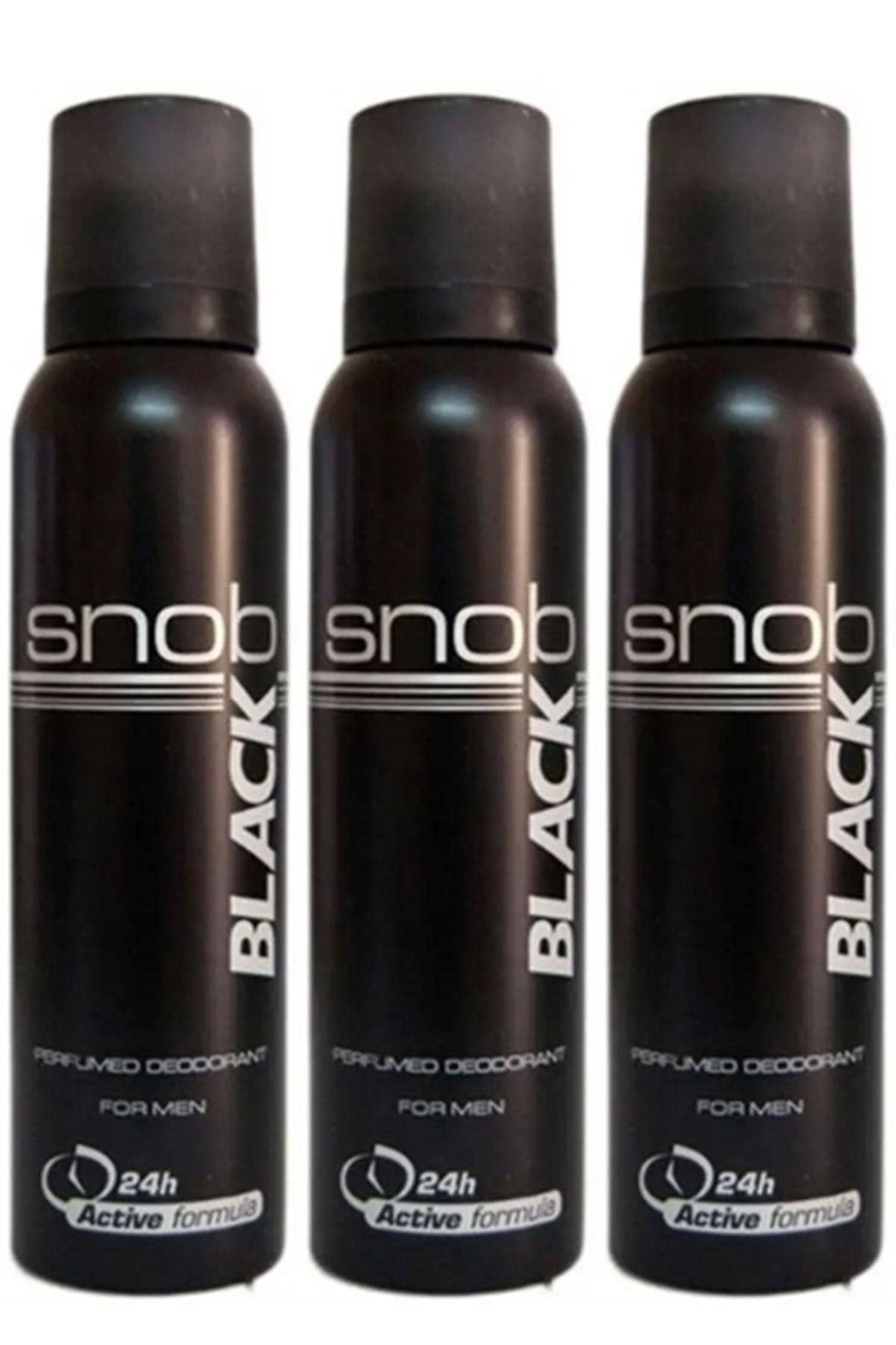 Snob For Men Black Deodorant 150ml 3 Adet