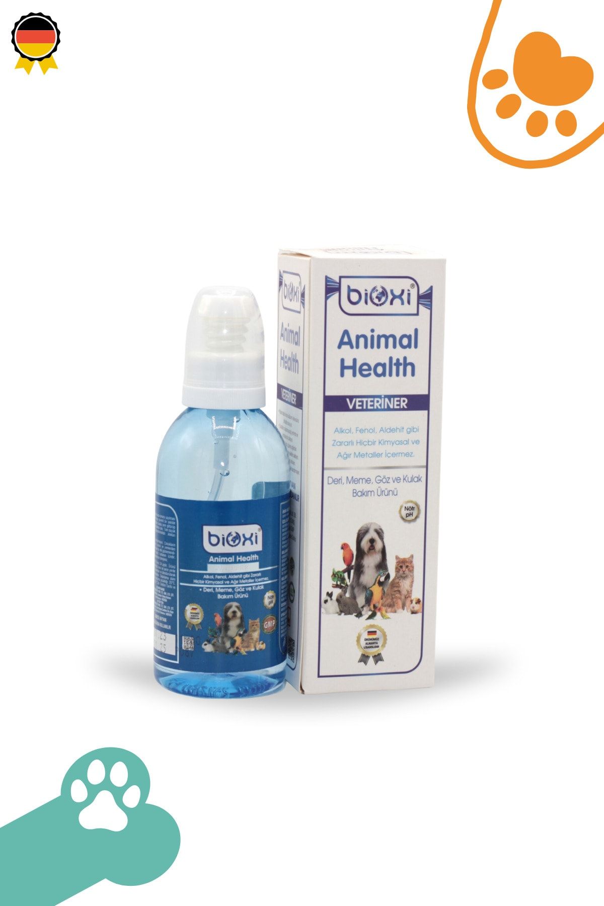 Bioxi ® Hayvan Kedi Köpek Kuş Büyükbaş Küçük Baş Deri Bakım Ve Yara Spreyi Animal Health 150 Ml.