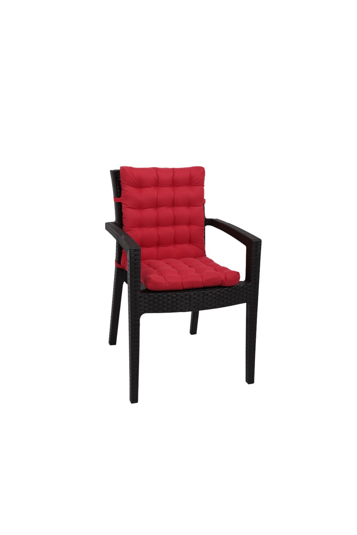 Kuscini Viola Gold 40x95 (ALT 45X40 CM; SIRT 40X55 CM) Yüksek Arkalıklı Sandalye Minderi Kırmızı