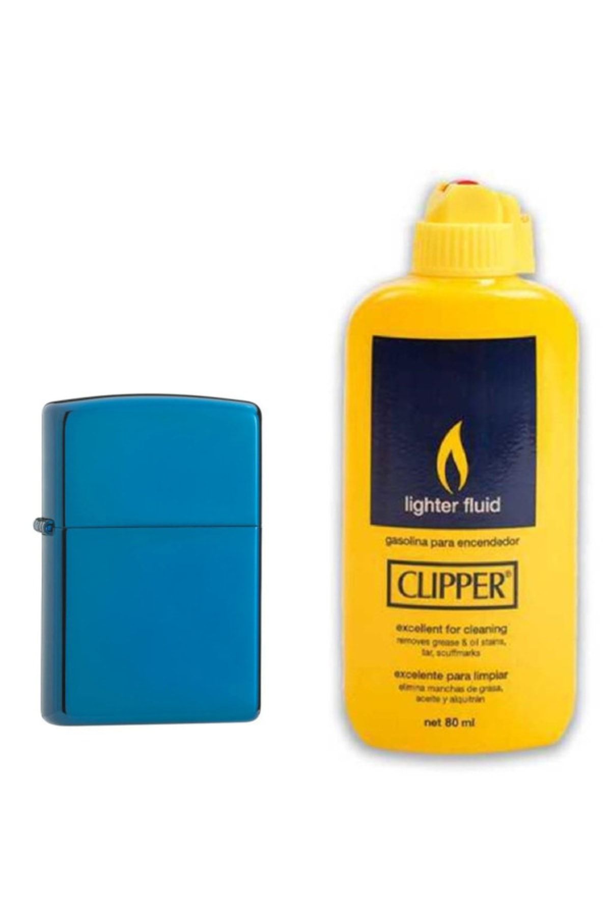 Clipper 80ml Benzin+mavi Renk Zippo