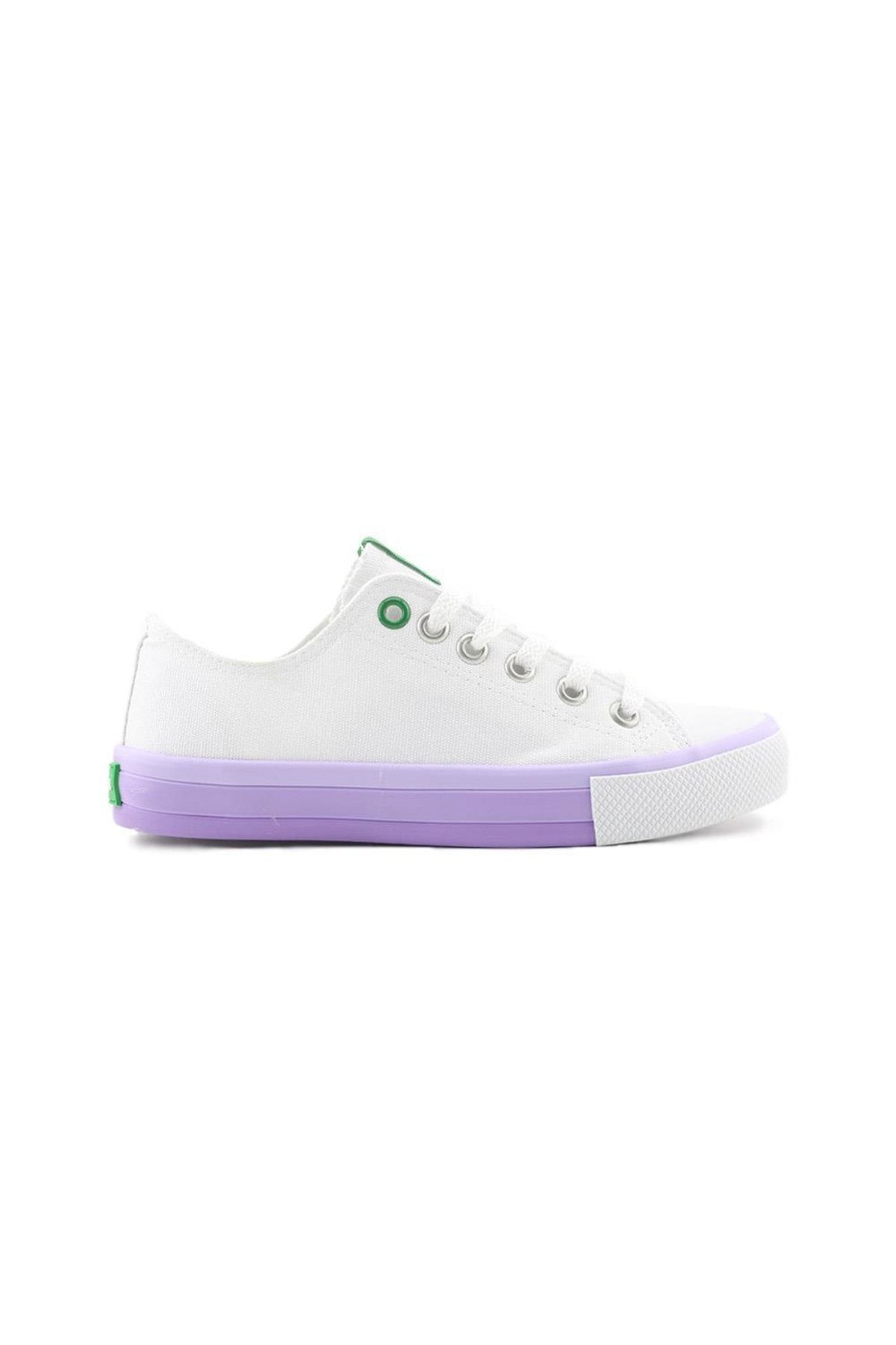 Benetton Kadın Spor Ayakkabısı Beyaz Lila