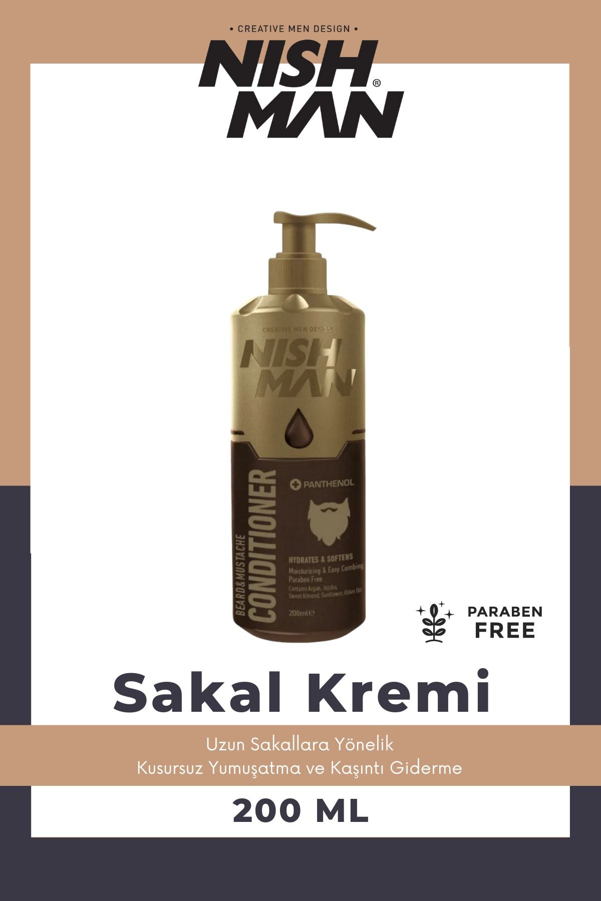 NISHMAN Sakal Bakım Kremi / Yumuşatma Ve Kaşıntı Giderici 200 Ml