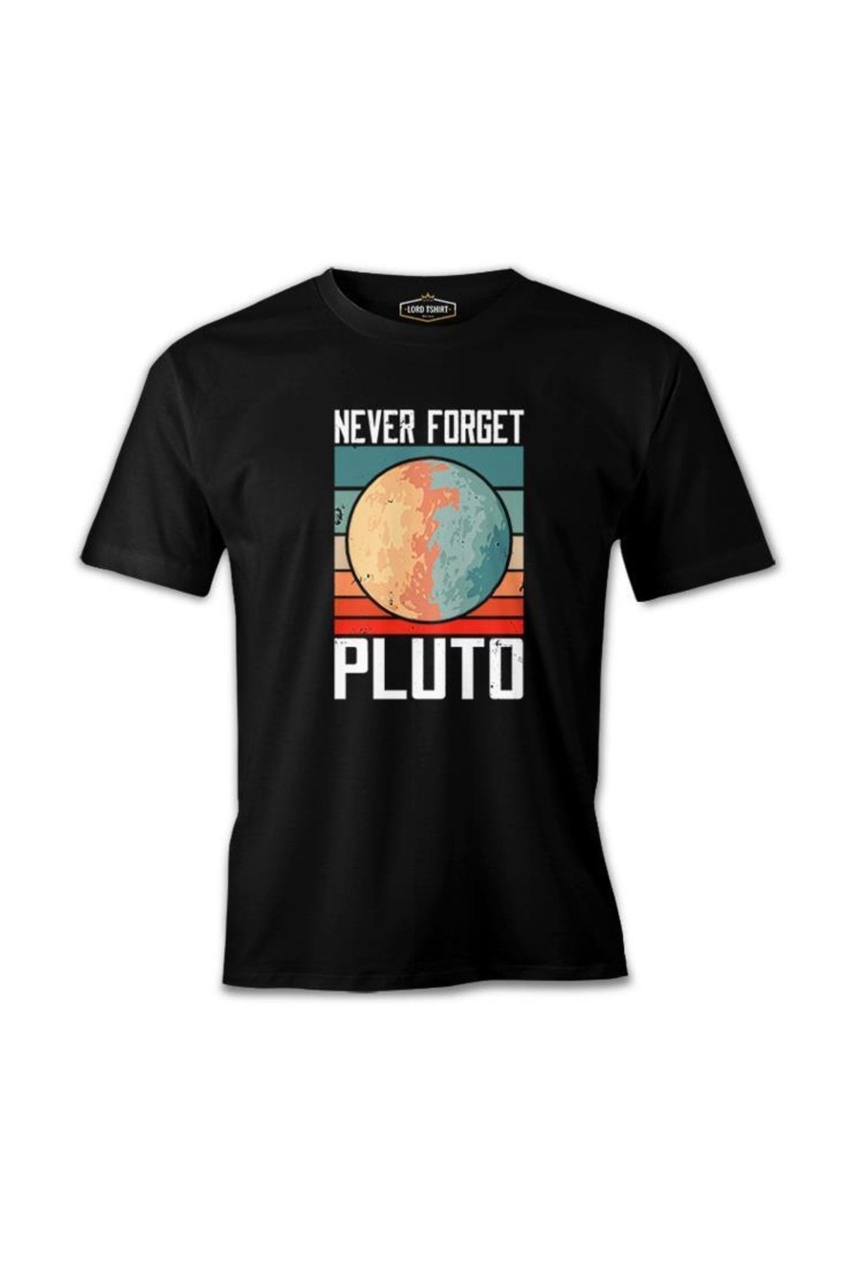 Lord T-Shirt Never Forget Pluto Siyah Erkek Tshirt