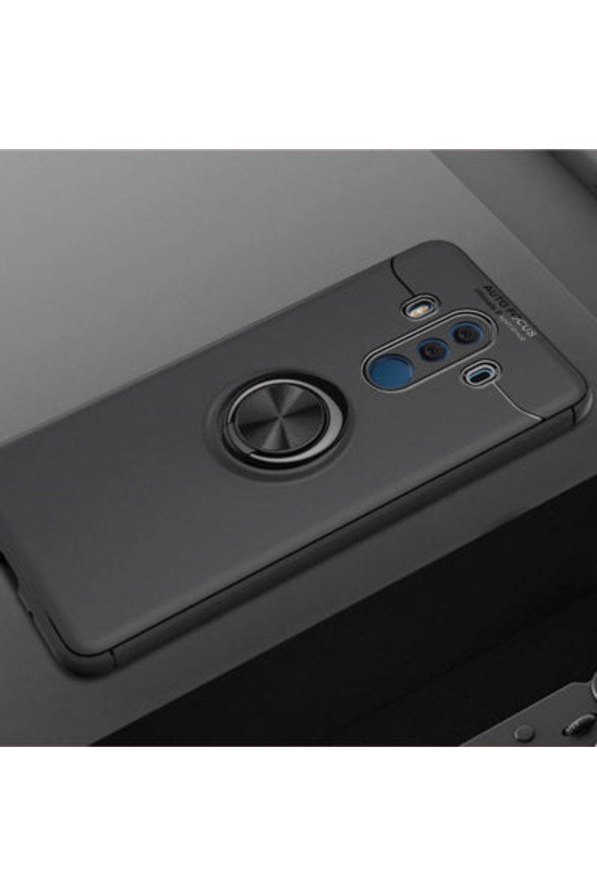 Rivor Huawei Mate 10 Pro Uyumlu Kılıf Kamera Korumalı Renkli Yüzüklü Standlı Koruyucu Kapak