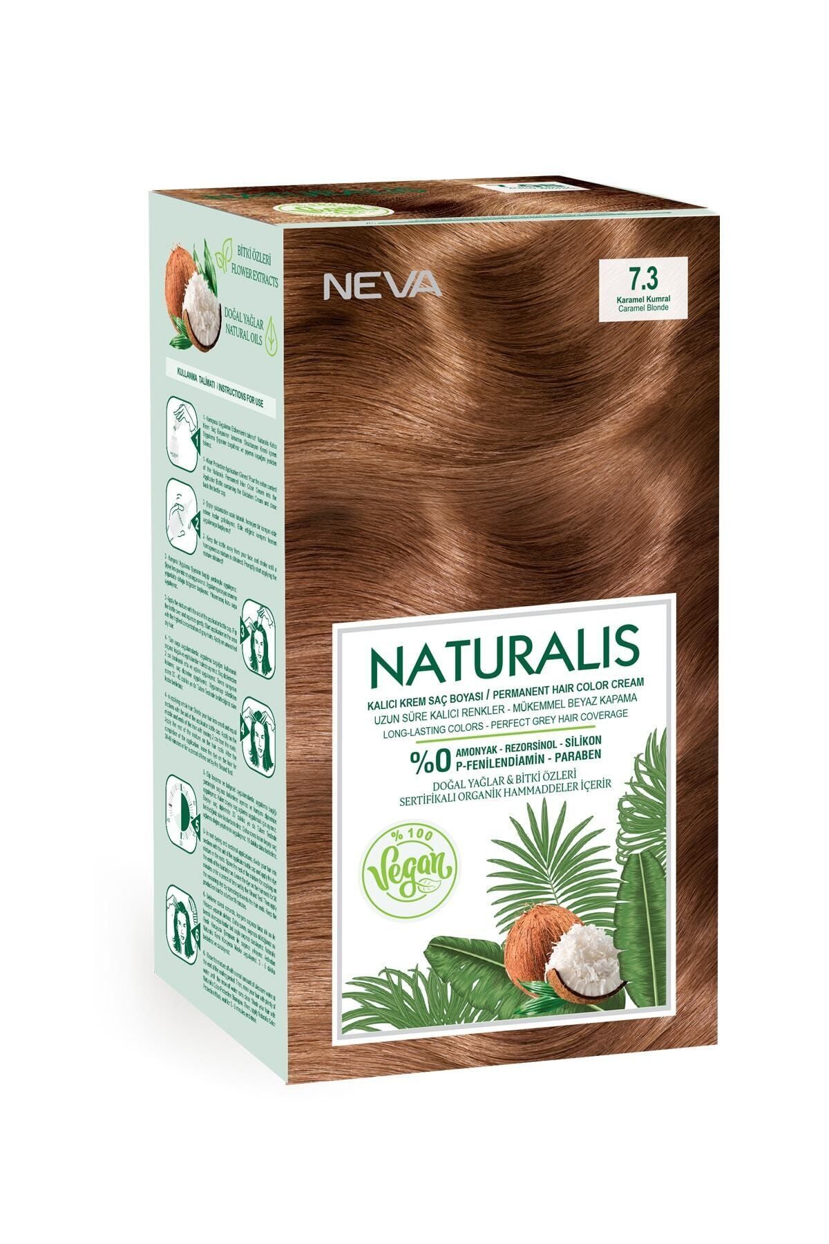 NEVA KOZMETİK Naturalis Saç Boyası 7.3 Karamel Kumral %100 Vegan