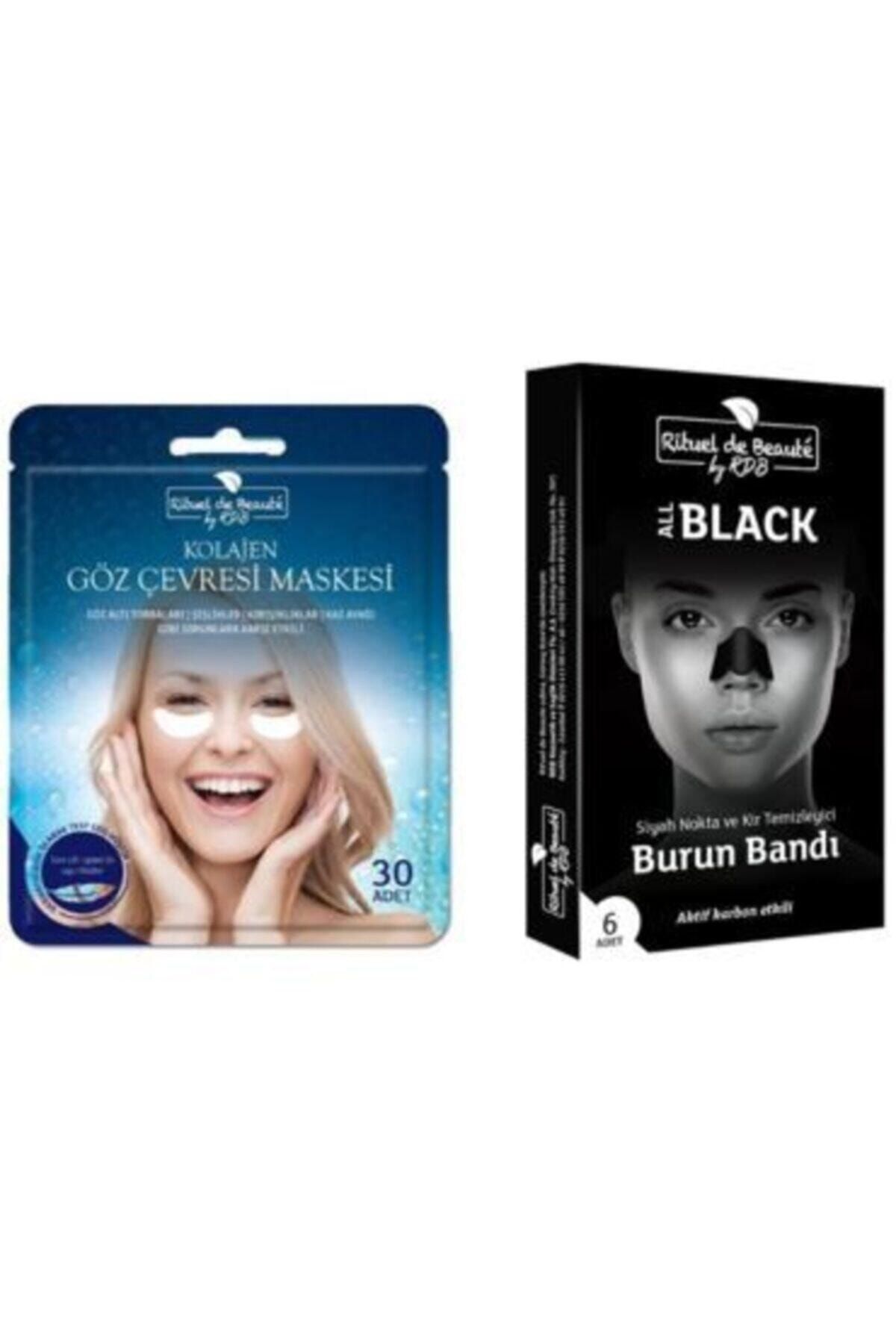 Rituel De Beaute Aktif Karbon Burun Bandı & Kolajen Göz Maskesi 2'li Paket