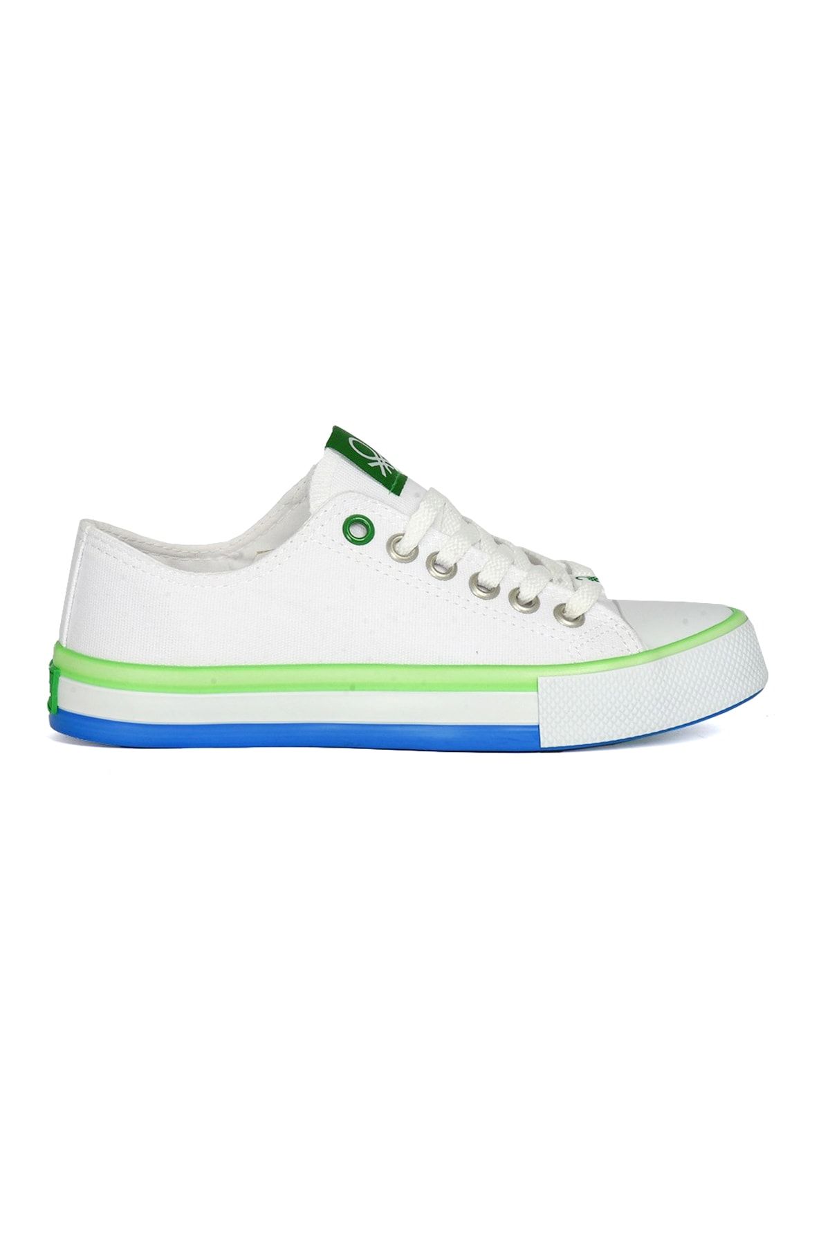 Benetton Kadın Beyaz Yeşil United Colors Of  Spor Ayakkabı