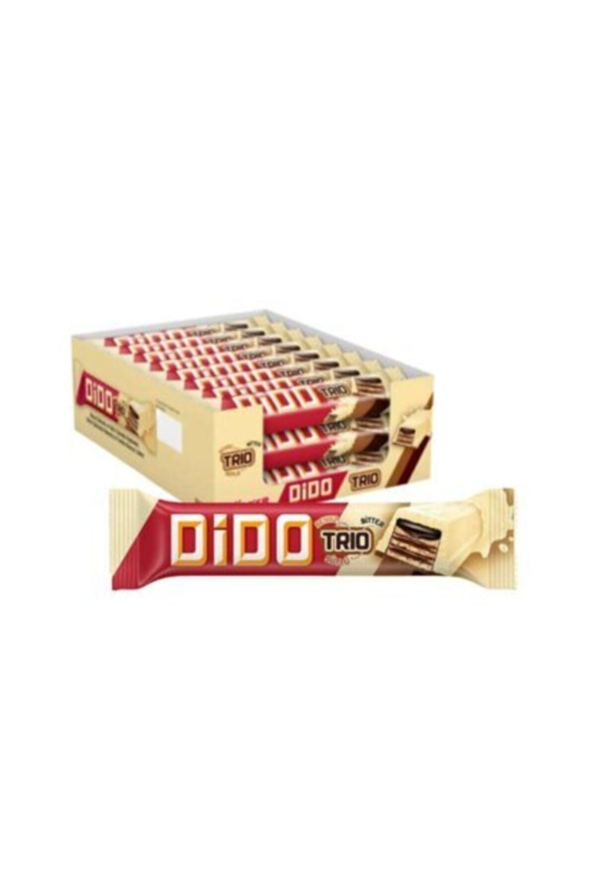 Ülker Dido Trio Beyaz Çikolatalı Gofret 36,5 Gr 24 Adet