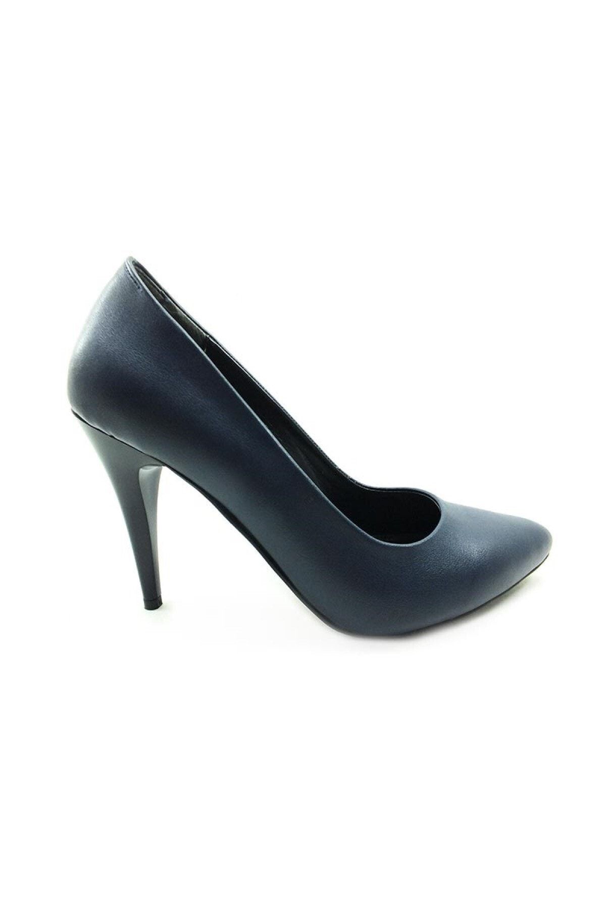 Çarıkçım Topuklu Bayan Ayakkabı - Lacivert - 700