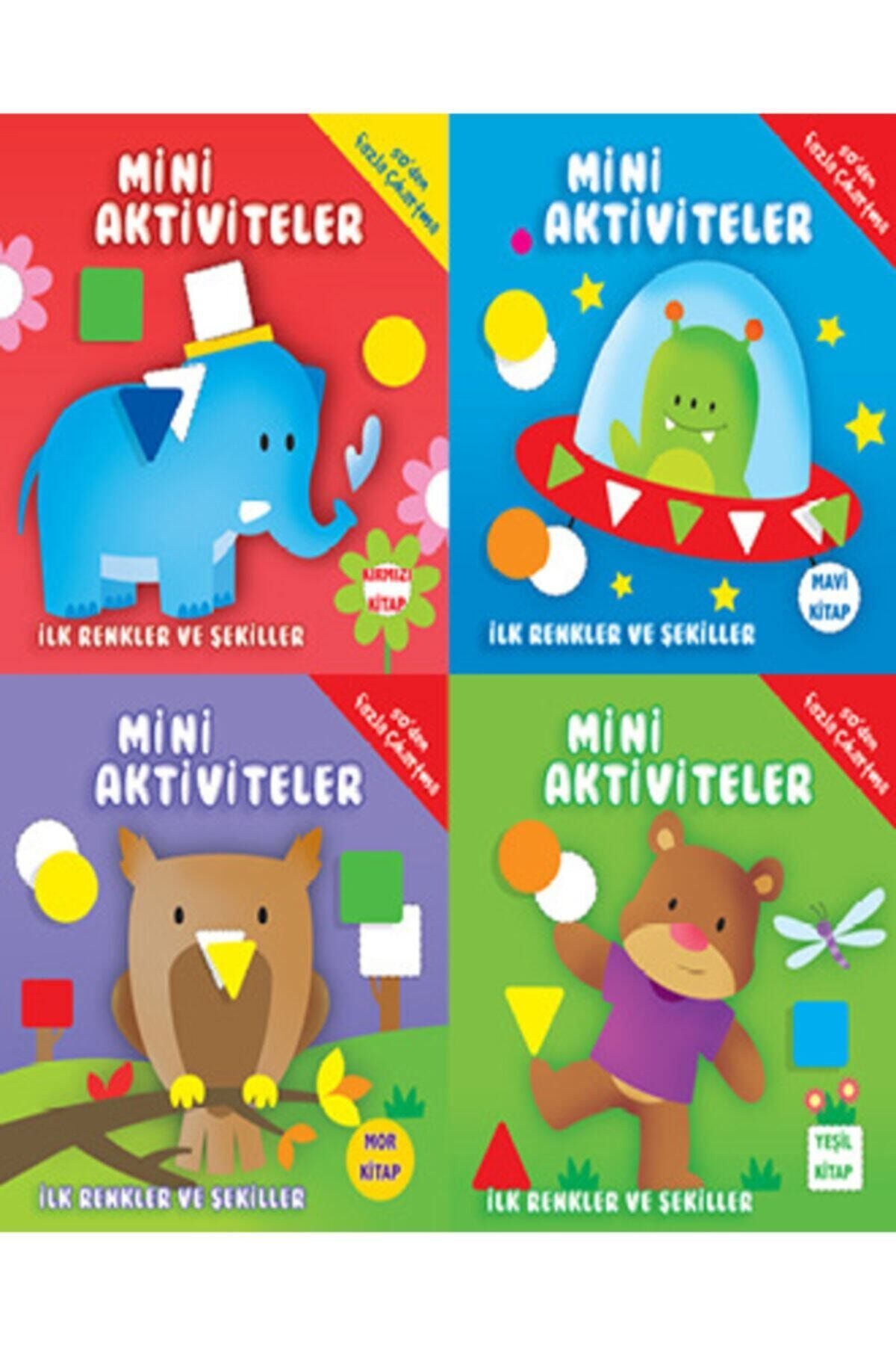Parıltı Yayınları Boyama ve Çıkartma Kitapları Parıltı Mini Aktiviteler Seti (ilk Renkler Ve Şekiller) 4 Kitap