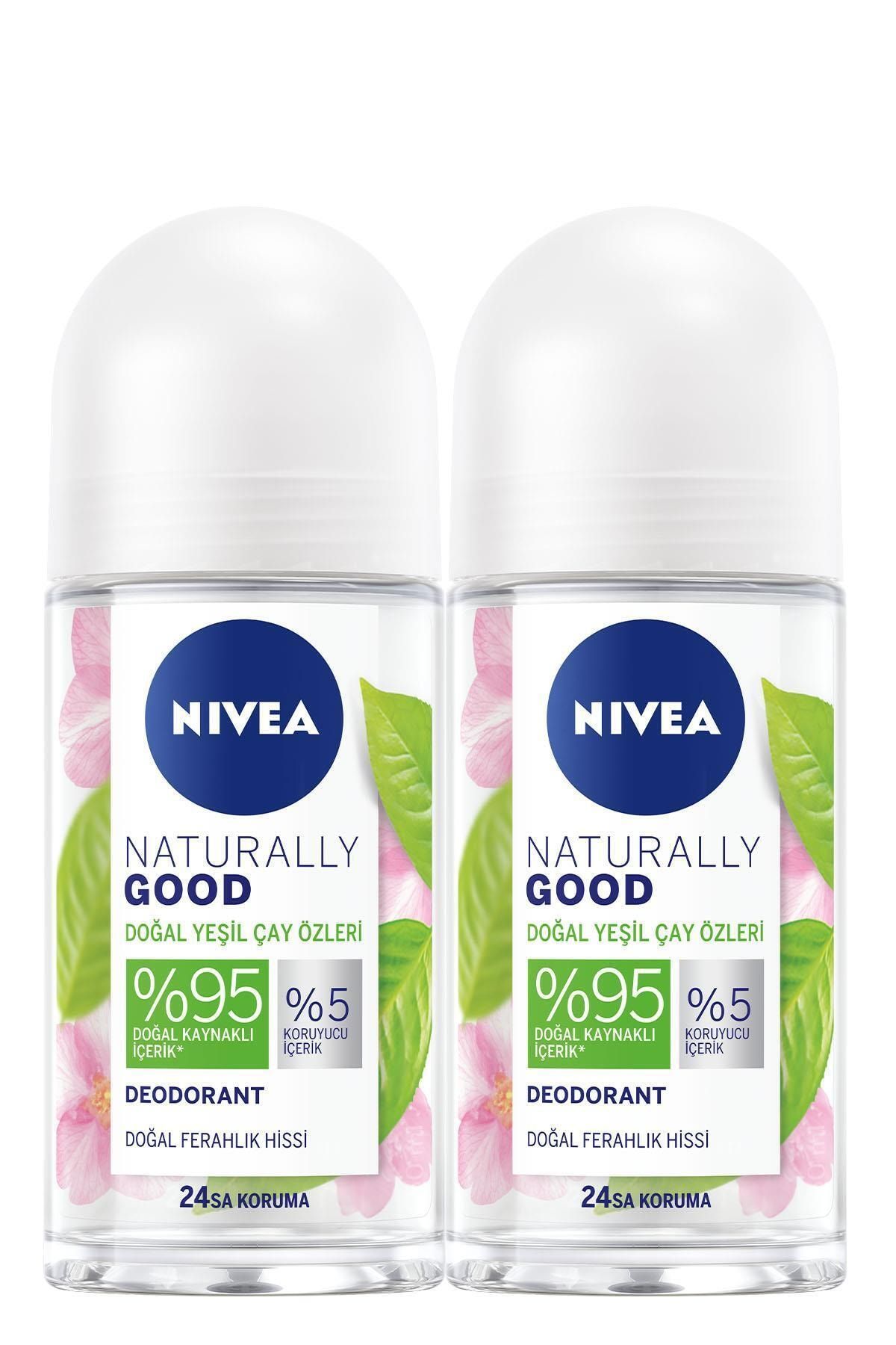 NIVEA Naturally Good Doğal Yeşil Çay Özleri Kadın Deodorant Roll-on 50 Ml X2