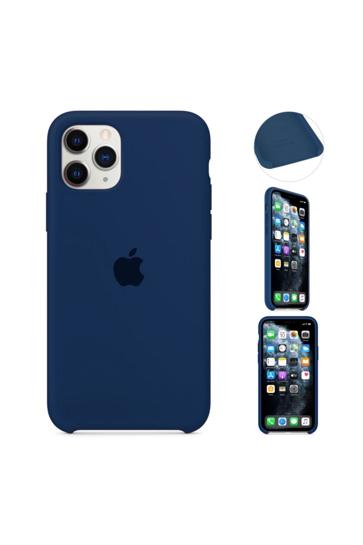 MobileGaraj Iphone 11 Pro Max Için Lansman Silikon Kılıf - Lacivert