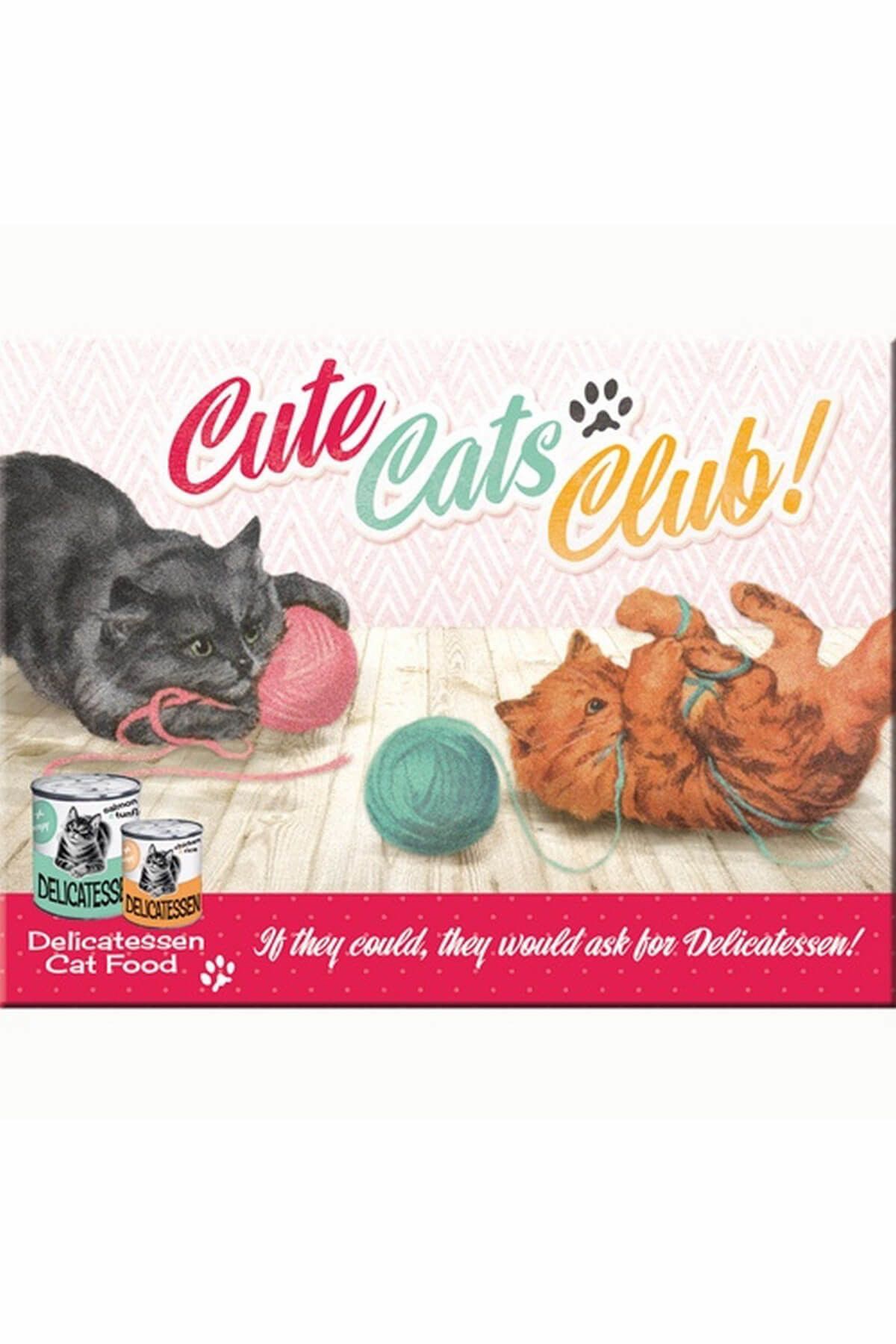 Nostalgic Art Art Cute Cats Club Magnet  14275