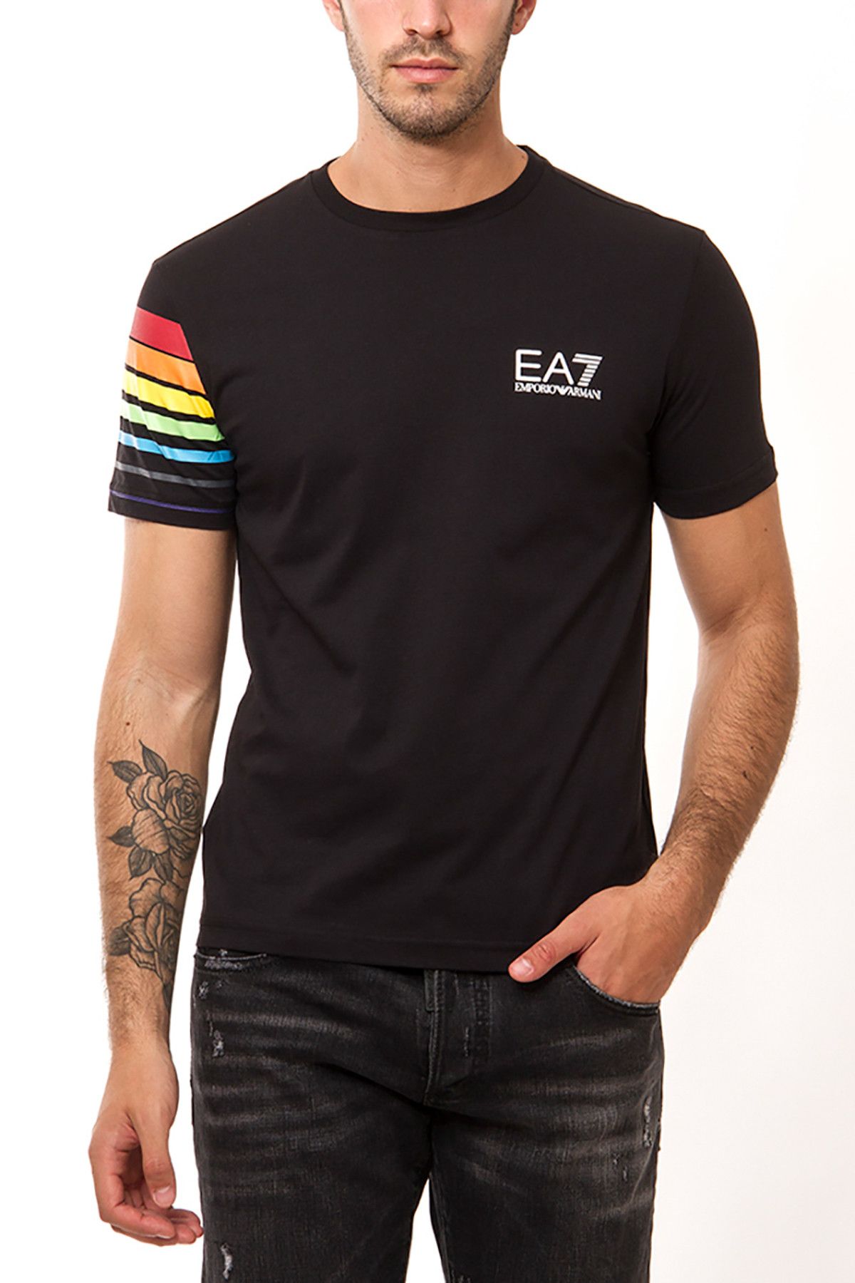Emporio Armani Erkek Siyah T-Shirt Eam112