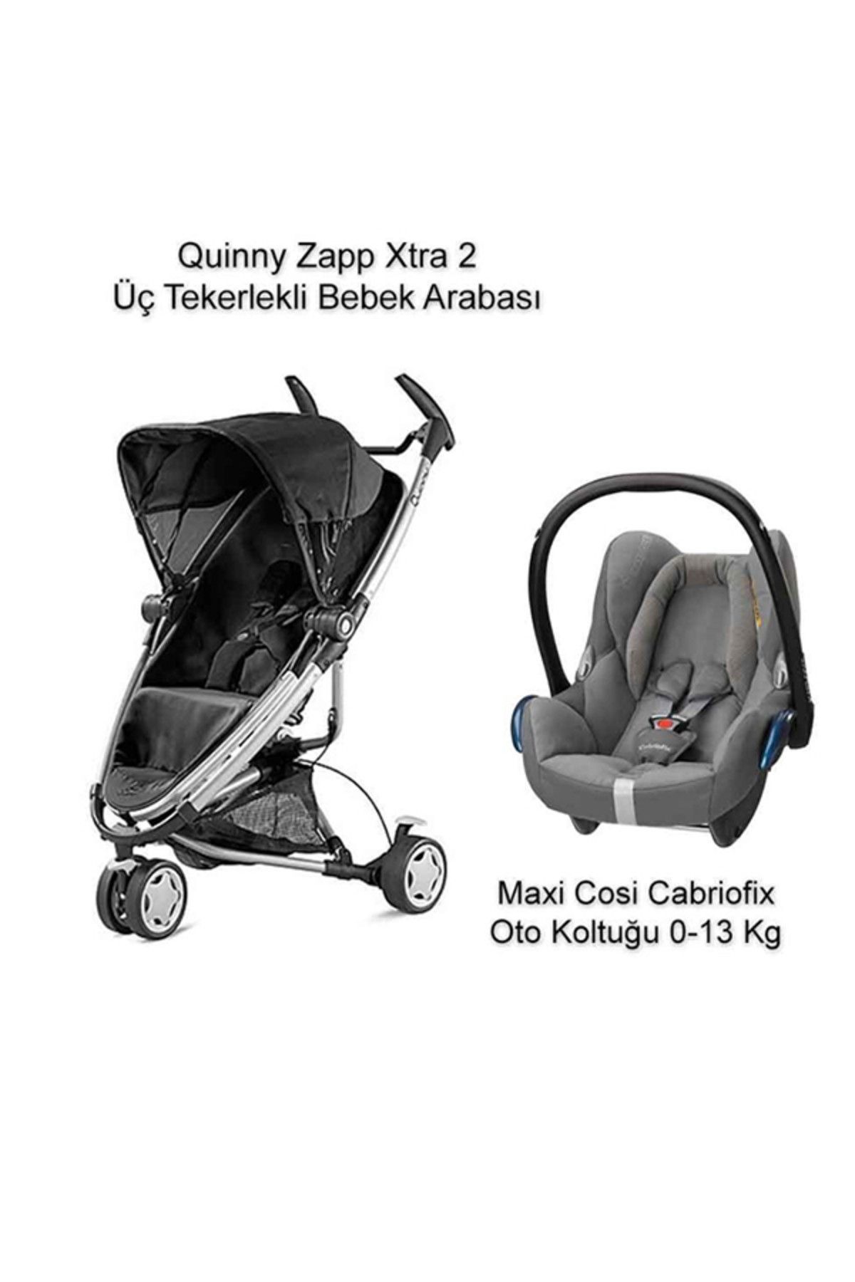 Quinny Zapp Xtra 2+Cabriofix Kampanyası Concrete Grey /