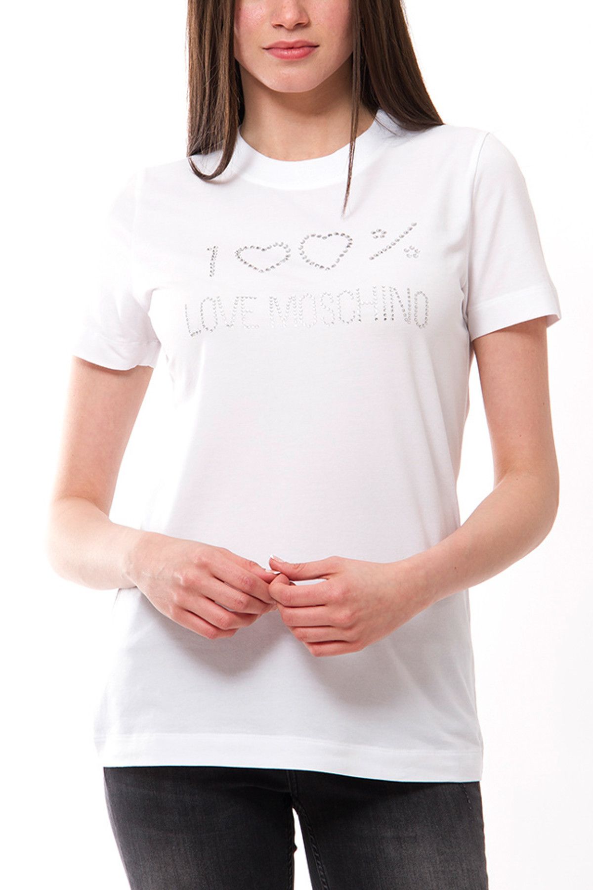Moschino Kadın Beyaz T-Shirt Mw162