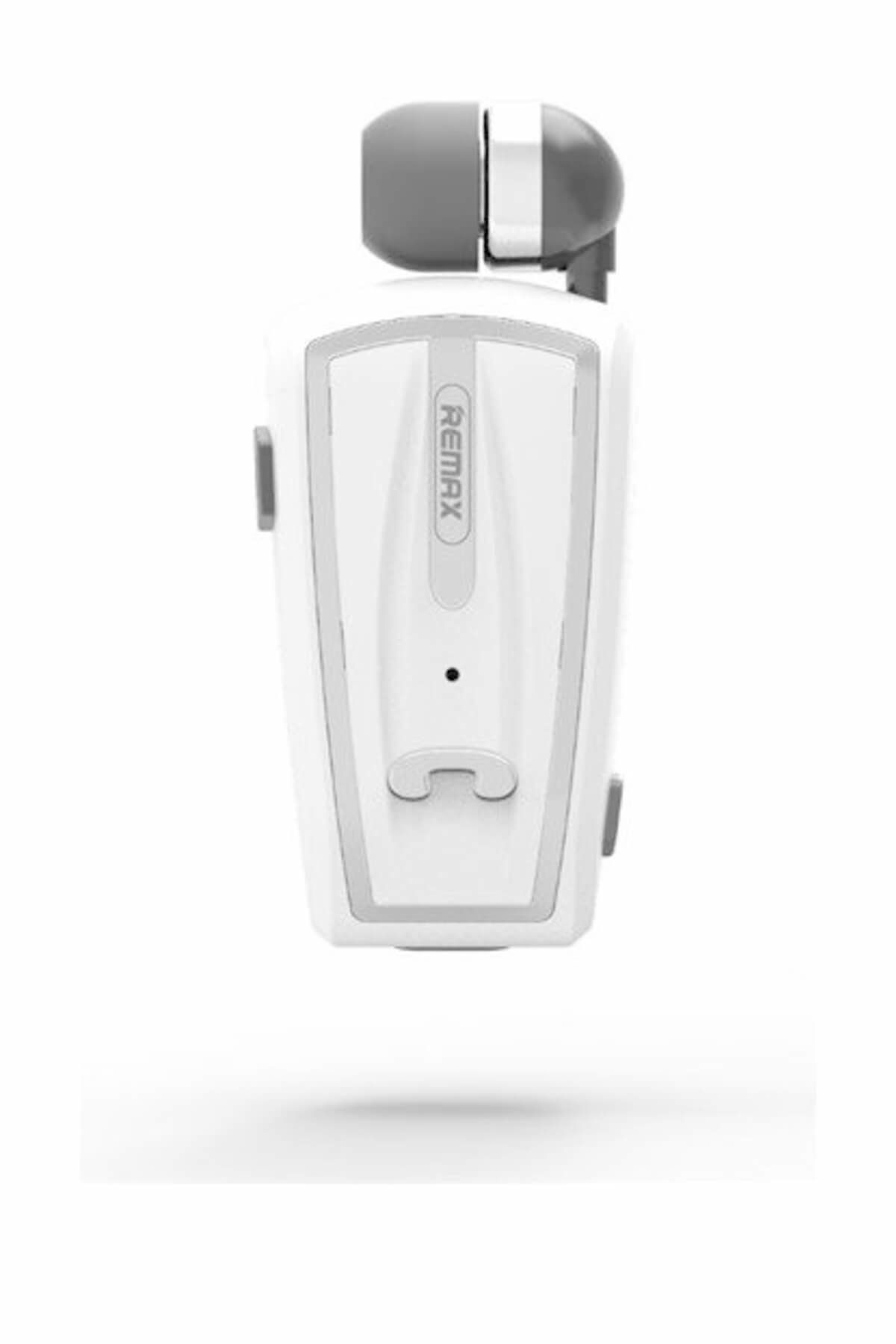 Remax RB-T12 Bluetooth Kulaklık çift telefon Destekli (Makaralı) Orjinal HD Mikrofonlu Beyaz