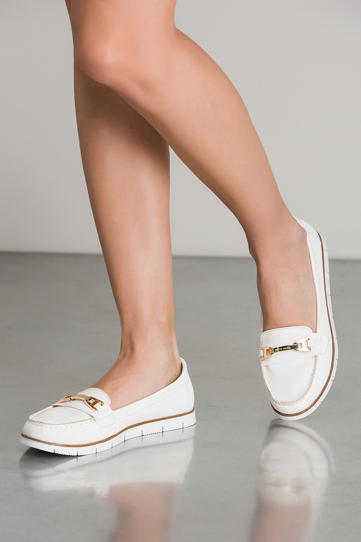 Pierre Cardin Beyaz Kadın Loafer Ayakkabı DSMSS18517