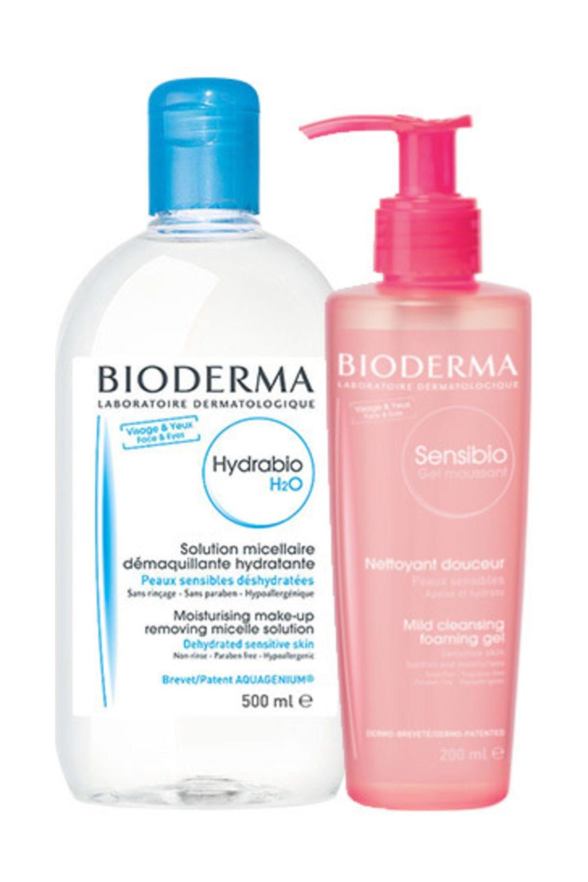 Bioderma Hydrabio Misel Solüsyon H2O 500 ml + Sensibio Mild Cleansing Foaming Gel 200 ml 9900000038520
