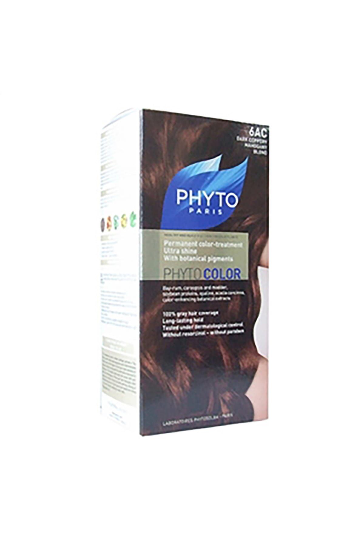 Phyto Bitkisel Saç Boyası - Phytocolor 6AC Akaju Bakır Koyu Sarı 0618059109690