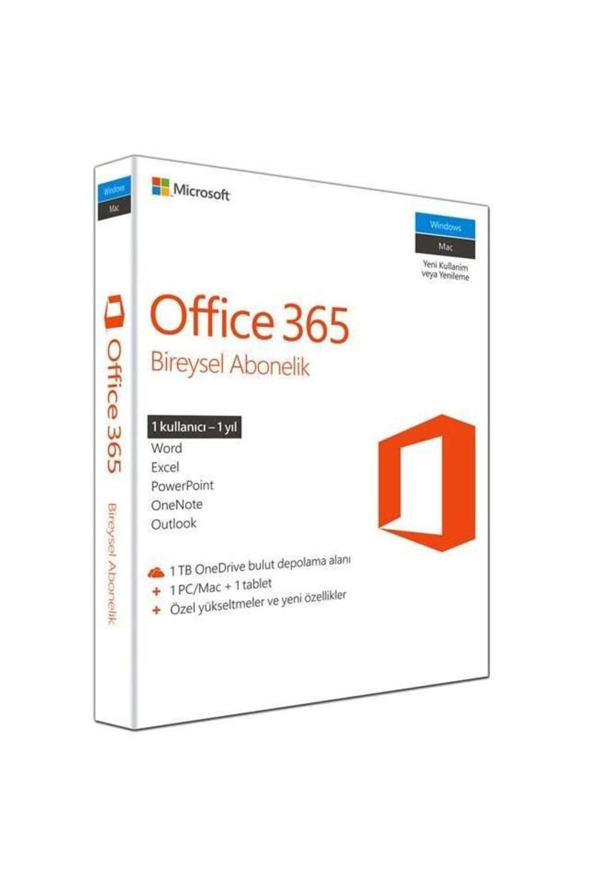 Microsoft Microsoft Office 365 Bireysel 32/64bit Türkçe Kutu 1 Yıl QQ2-00521